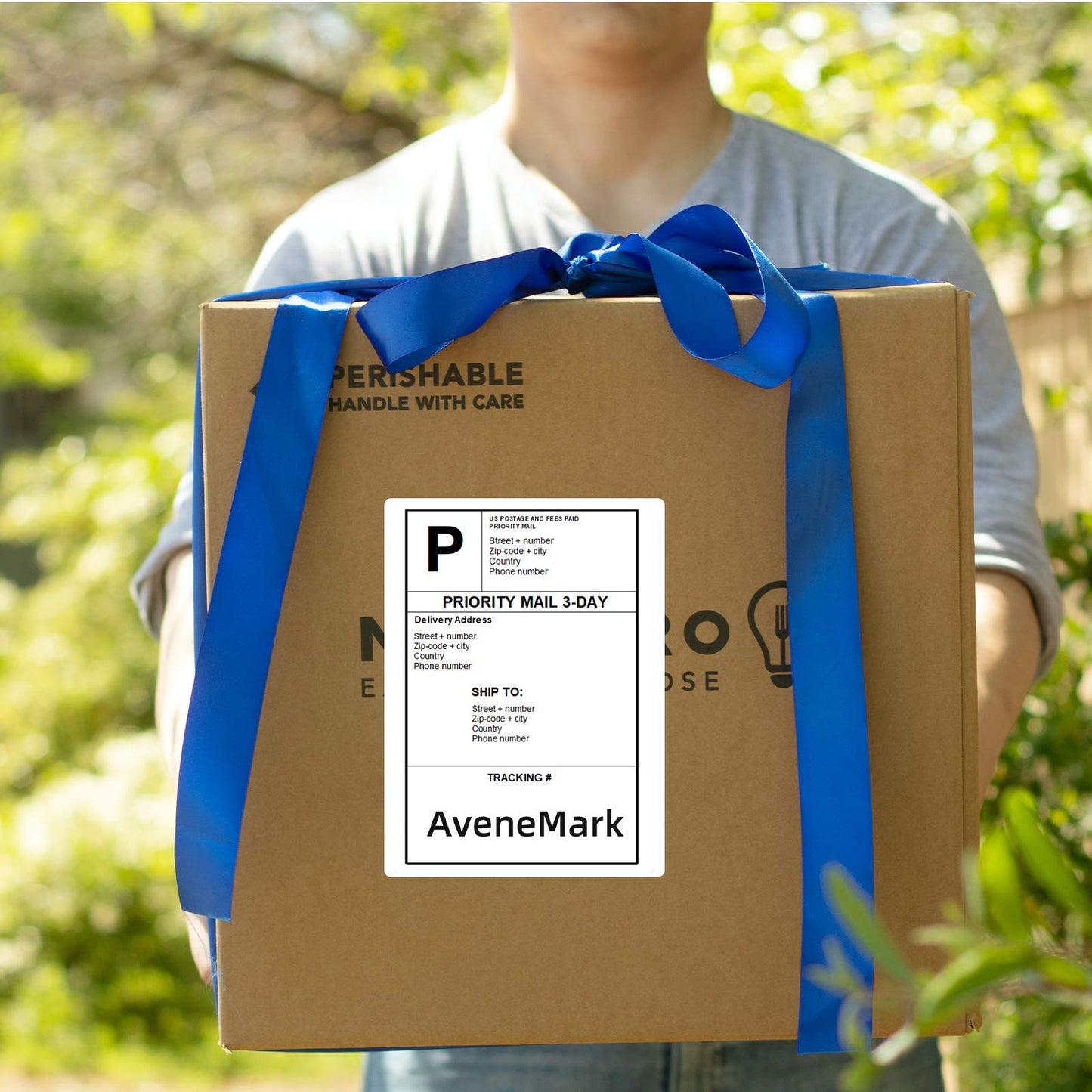 AveneMark - 12 Rolls Compatible with Brother DK-1241 (4" x 6") Replacement Shipping Labels - 200/Roll DK Adress Labels for Brother QL Label Printers - Include 1 Detachable Frame