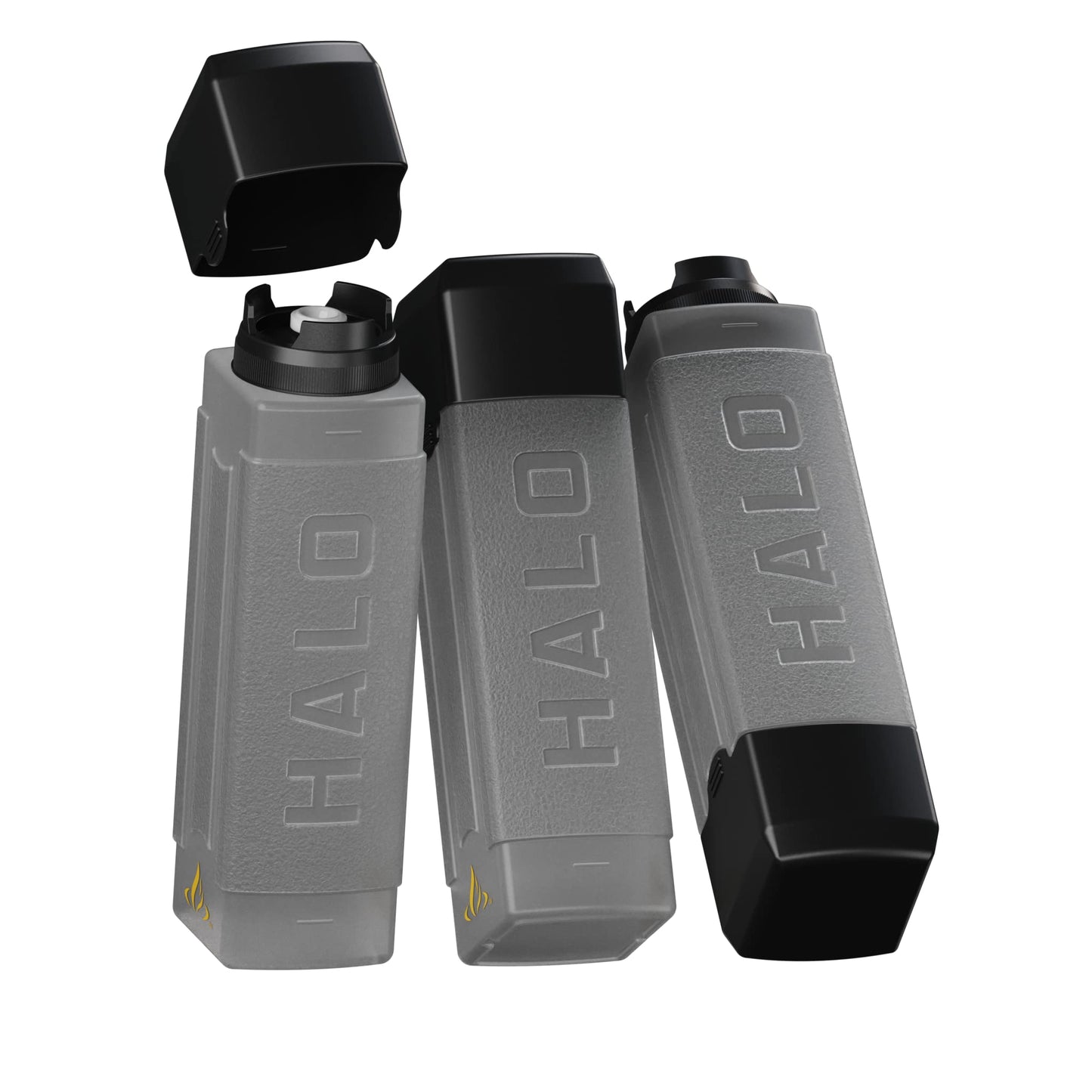 HALO Squeeze Bottles (3-Pack) | 27oz. | Square | Leak-Proof | Pressure-Release Valve | Ideal for Oils, Sauces, Dressings, Syrups | HZ-3027