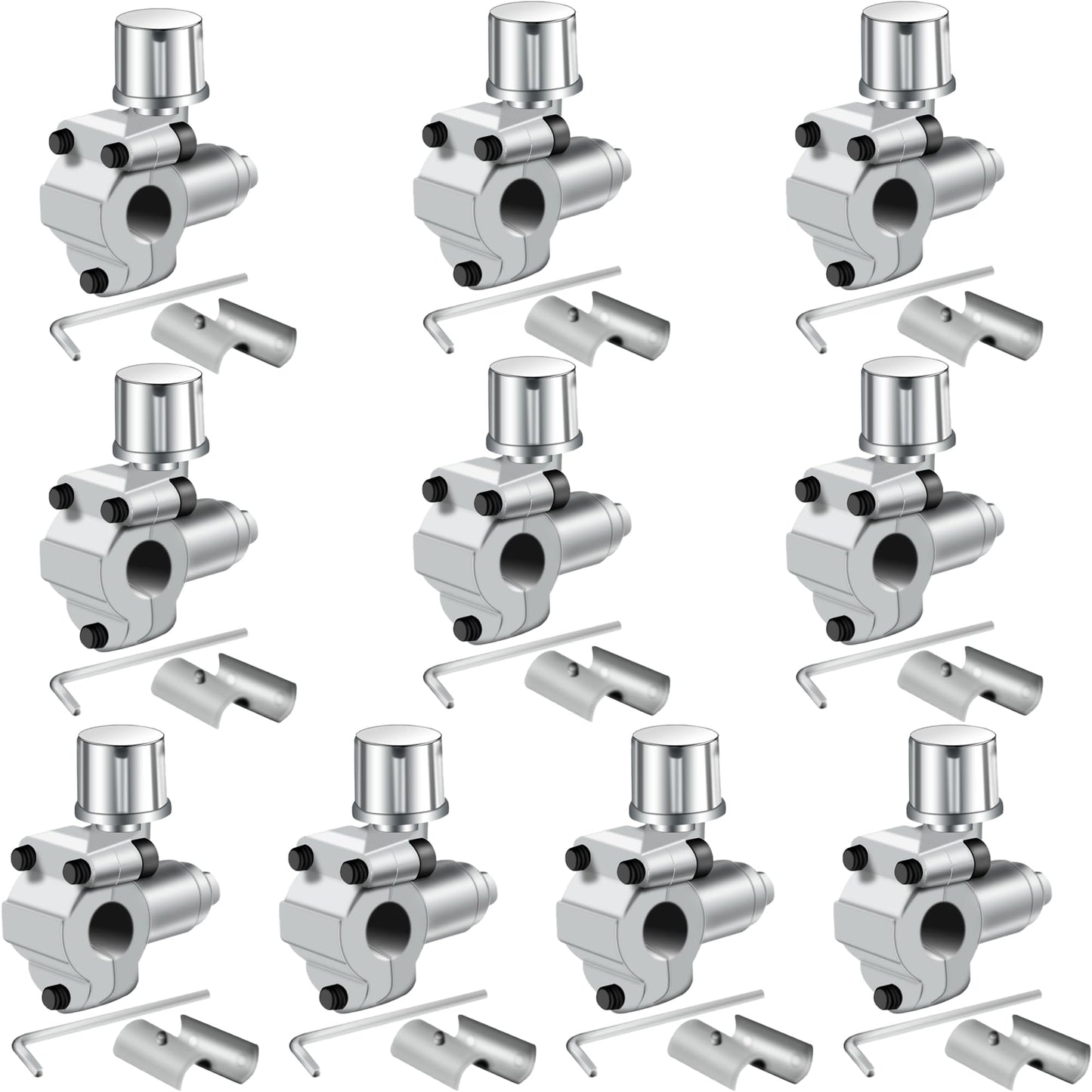 Swakuta 10 Pack Bullet Piercing Valve Kits - BPV-31 Compatible Adjustable Valve for Refrigerator Tap - 1/4, 5/16, 3/8 Inch - Replace BPV31D, AP4502525, GPV14, GPV31, GPV38, GPV56, MPV31