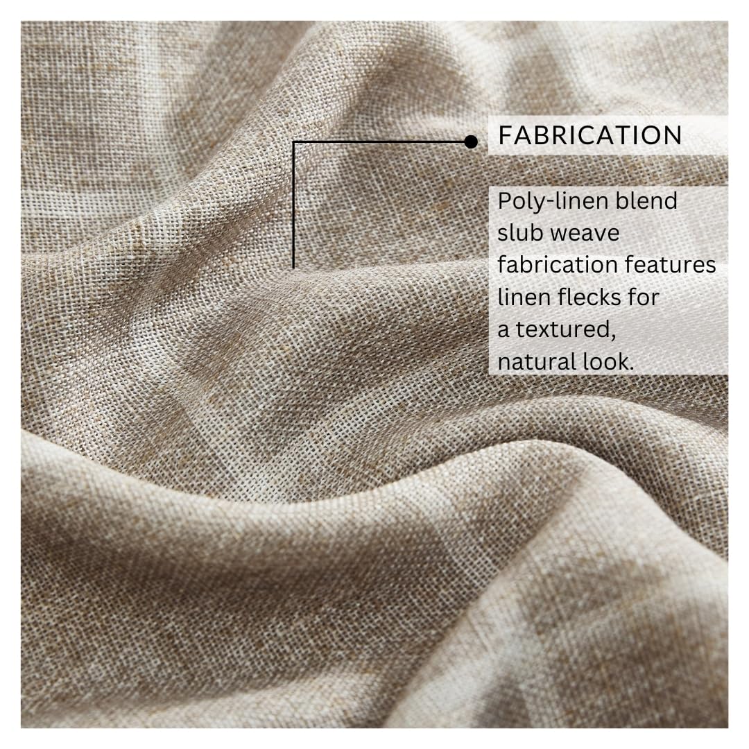 Elrene Home Fashions Sawyer Windowpane Plaid Room Darkening Single Window Curtain Panel with Rod Pocket/Back Tabs for Living Room/Bedroom/Office, 52"x84", Taupe