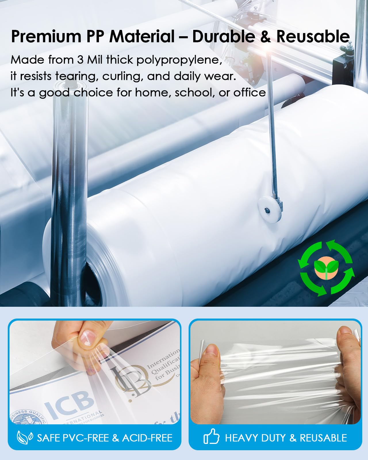 KTRIO Sheet Protectors for 3 Ring Binder 1200 Pack, Clear Page Protectors 8.5 x 11, Plastic Binder Sleeves for Paper, Top Loading, Office Home School