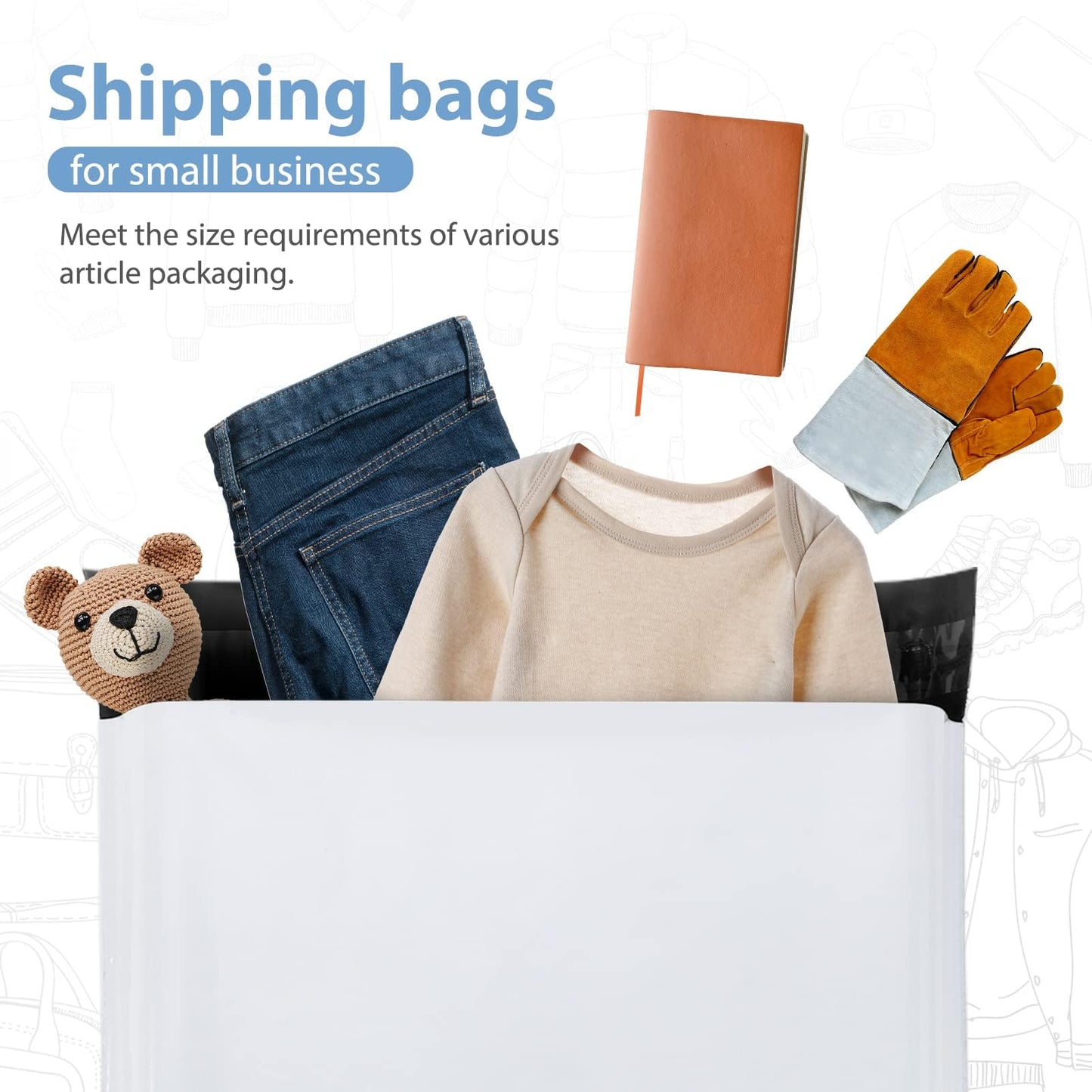 Metronic Poly Mailers 6x9 inch 1000Pcs White Small Shipping Bags for Business, Self-Seal Shipping Envelopes Bulk with Strong Adhesive, Waterproof and Tear-Resistant Plastic Mailing Postal Bags