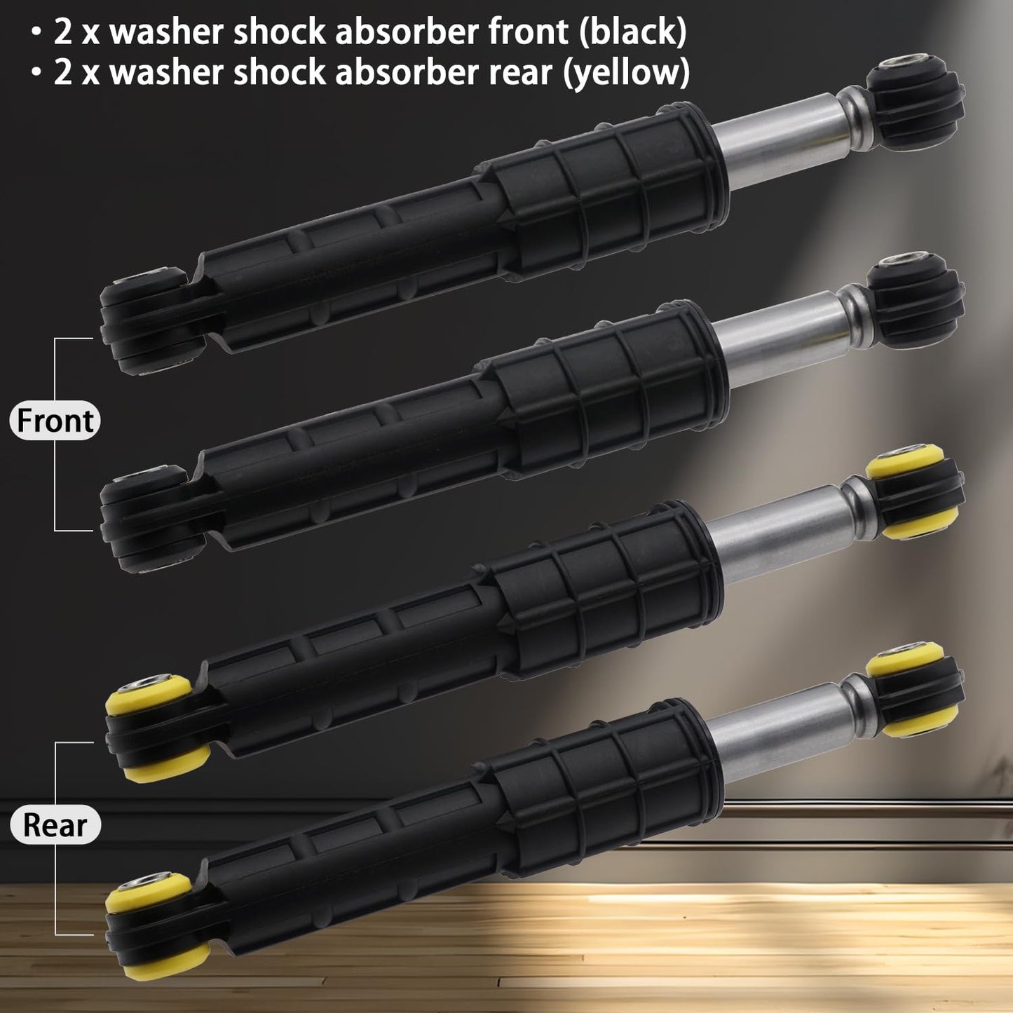 Siwdoy Washer Front And Rear Shock Absorbers Compatible with Samsung WF350ANR/XAA WF419AAW/XAA WF42H5200AP/A2 WF42H5000AW/A2 WF42H5200AF/A2 WF42H5400AF/A2 WF45N5300AW/US