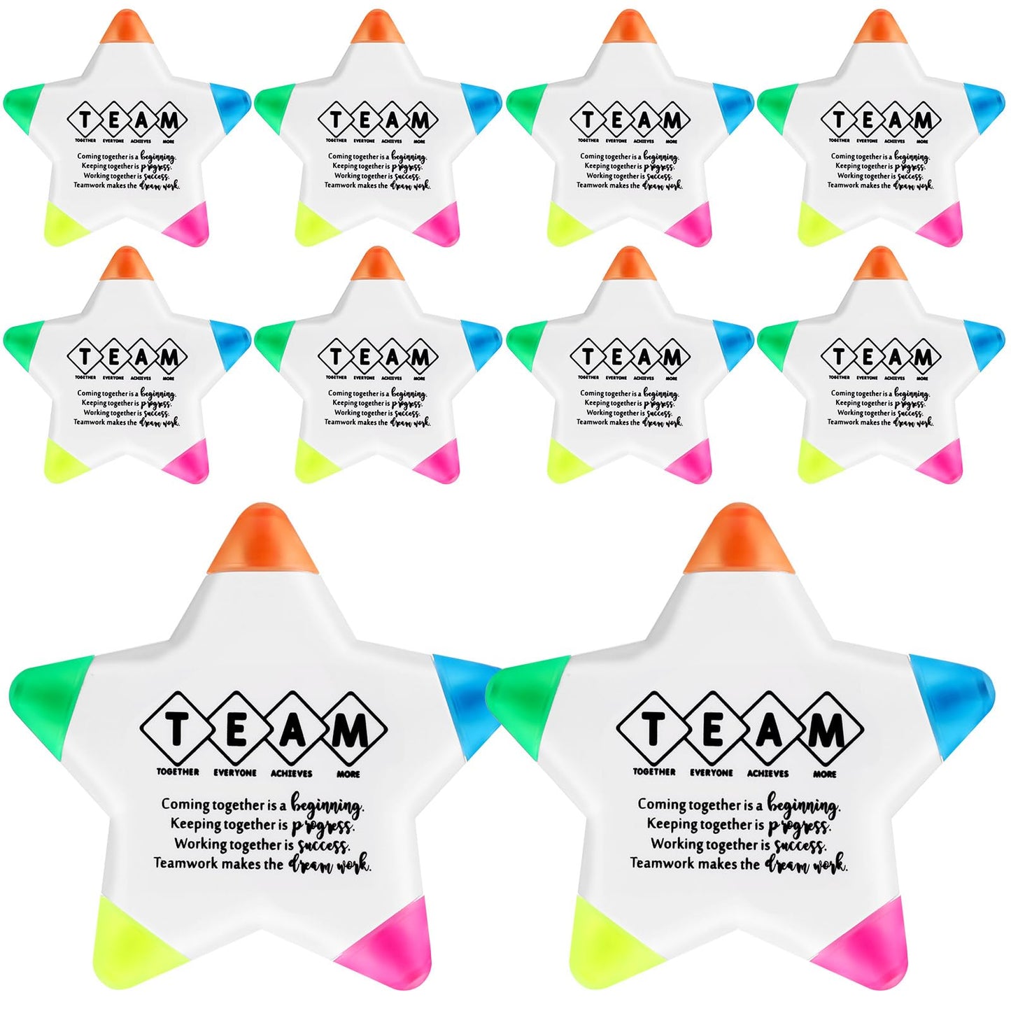 Chivertion 30 Pcs Star Highlighters Graduation Gifts Bulk for Student Teacher Nurse Team, Motivational Marker Pens Inspirational Fluorescent for Employee Appreciation Coworkers Office Staff