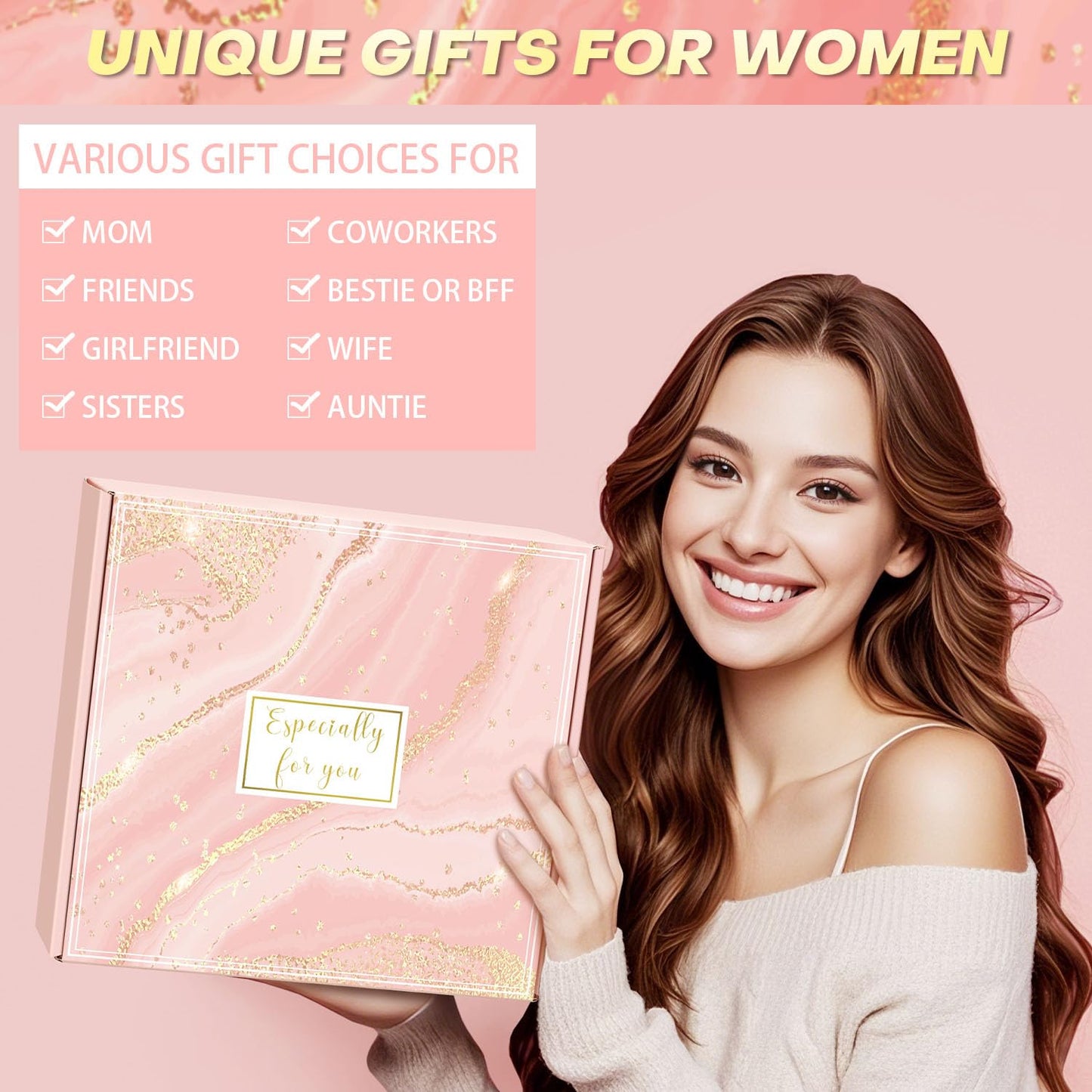 Wasocol Happy Birthday Gifts for Women Mom Grandma Wife Best Friend Sister Her, Unique Relaxing Self Care Package Spa Gift Baskets for Women