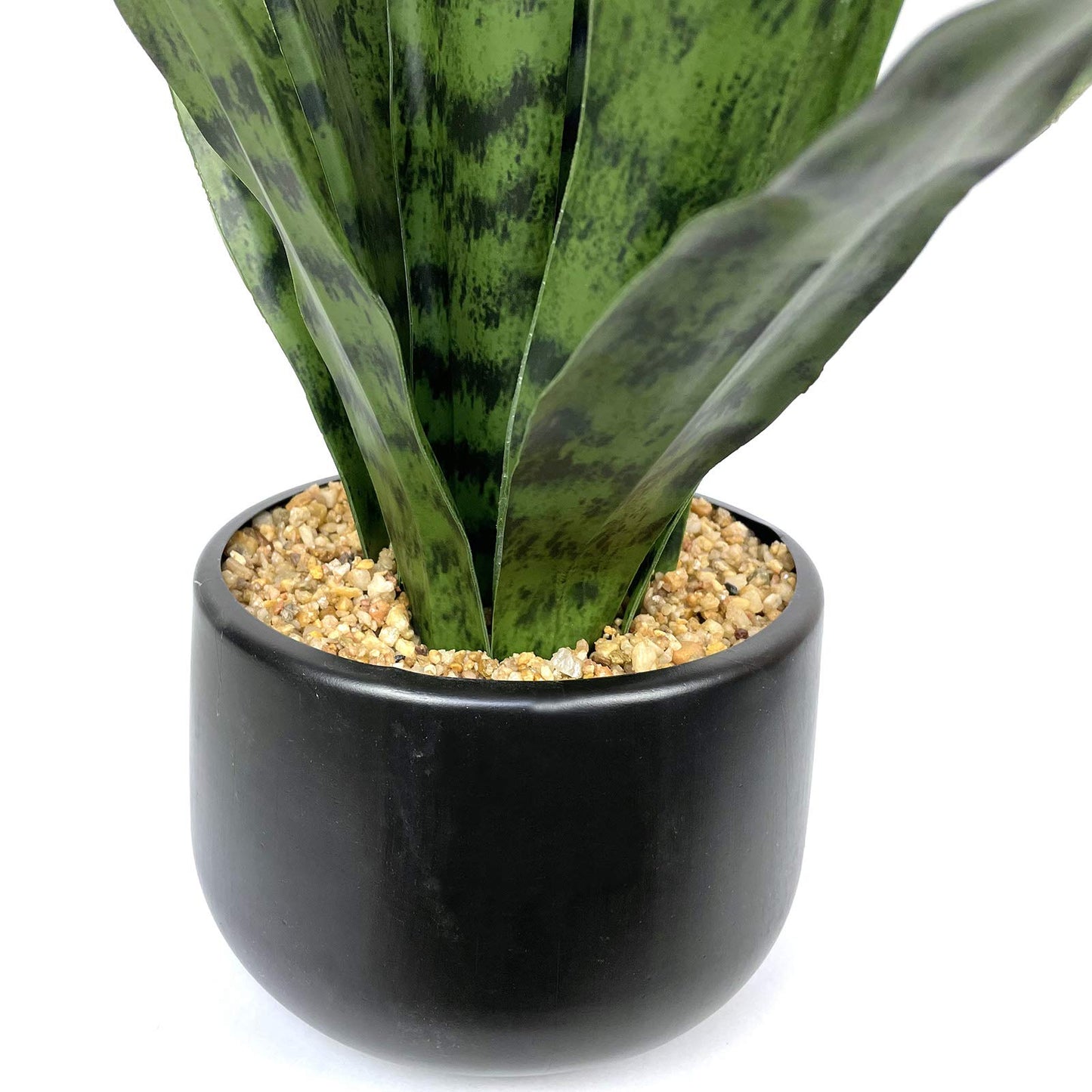 Artificial Snake Plant 22.5" Faux Agave Fake Sansevieria Artificial Potted Plants for Indoor and Outdoor Home Office Décor (White Pot)
