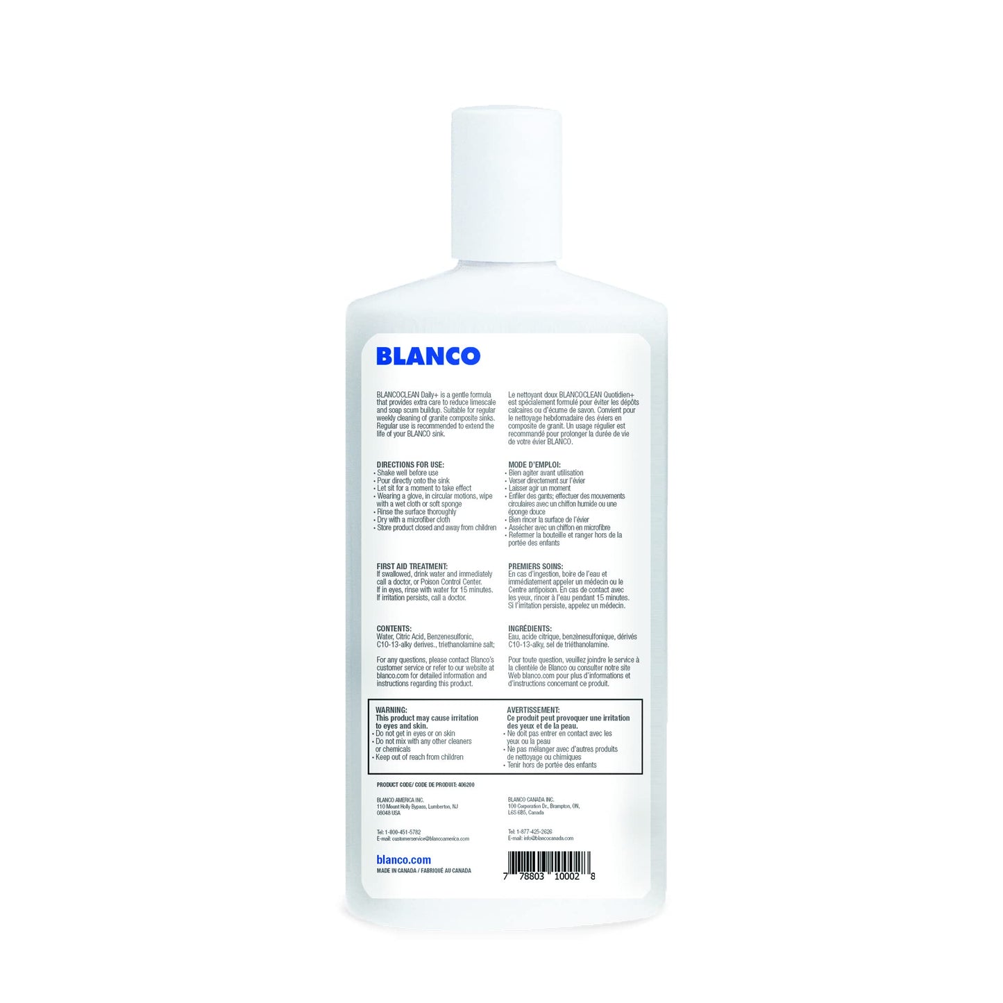 BLANCO 406200 BLANCOCLEAN Daily Silgranit Sink Cleaner, 16 Oz, White