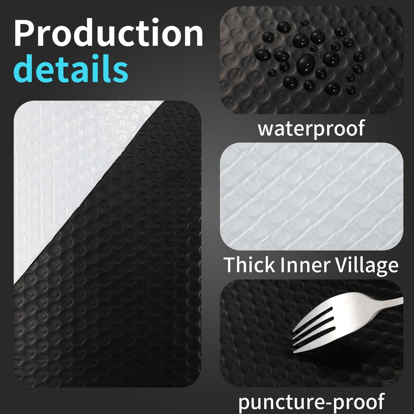 Tenceur 300 Pcs Black Bubble Mailers Padded Envelopes Small 4 x 8 Inches and 6 x 10 Inches Bubble Envelopes Strong Adhesion Packaging Bags Waterproof Shipping Bag Mailing Supplies for Small Business