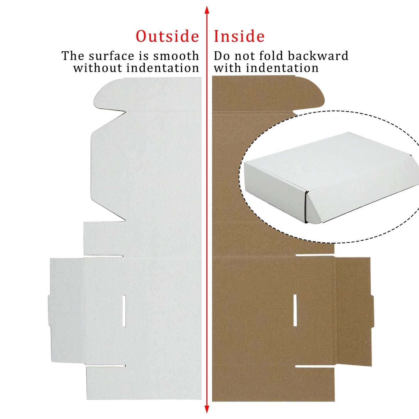 SUNLPH 50 Pack 9x6x2 Inches Small Shipping Boxes, White Corrugated Cardboard Boxes, Moving Mailing Packing Box