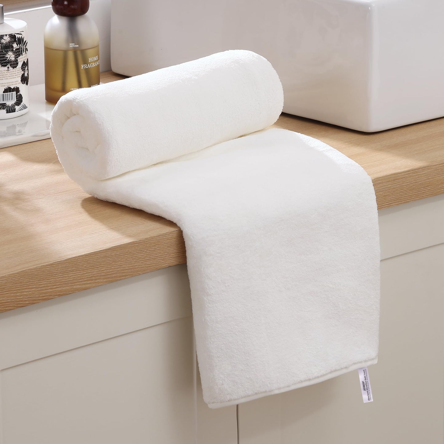 JOYMOOP Bath Towels 4 Packs Extra Large 60" x 30", Quicker to Dry Towels for Bathroom, Super Soft and Absorbent Mcirofiber, Larger & Lighter Weight Bathroom Towels, Mixed Color