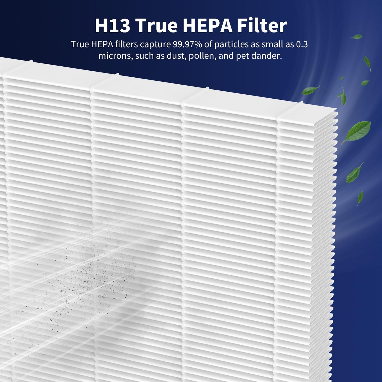 XBWW 2 Packs PRF-51 Replacement Filter Compatible with Brondell Revive PR50-B and PR50-W Air Cleaner Purifier and Humidifier 2-in-1 Main Filters and Activated Carbon Filter