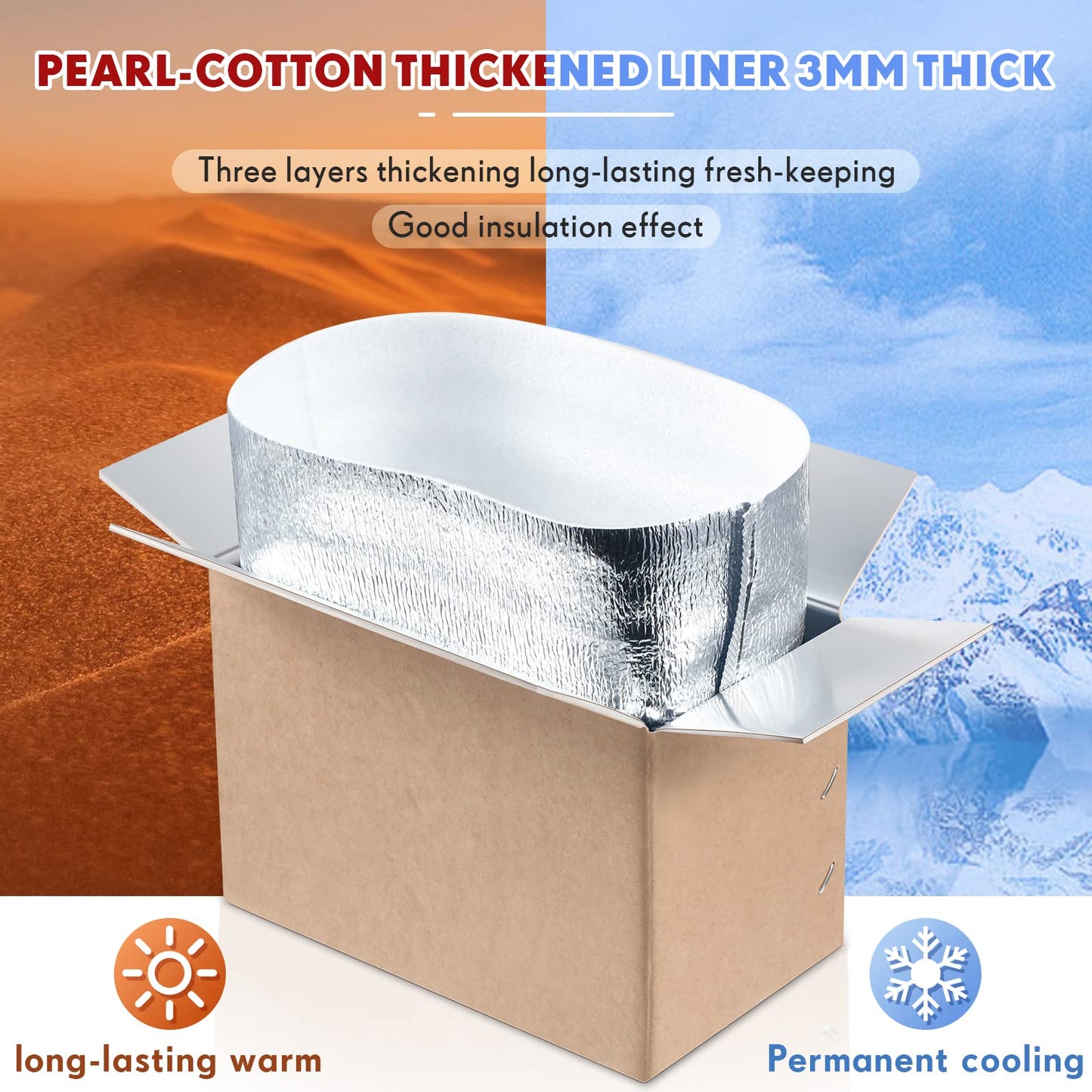 Nuanchu 10 Pieces Insulated Shipping Boxes, 9" x 5" x 6" Double Insulated with Aluminum Foil Liner Thermal Insulation Cold Reusable Mailing Box for Cold Food, Shipping, Mailing, Packing