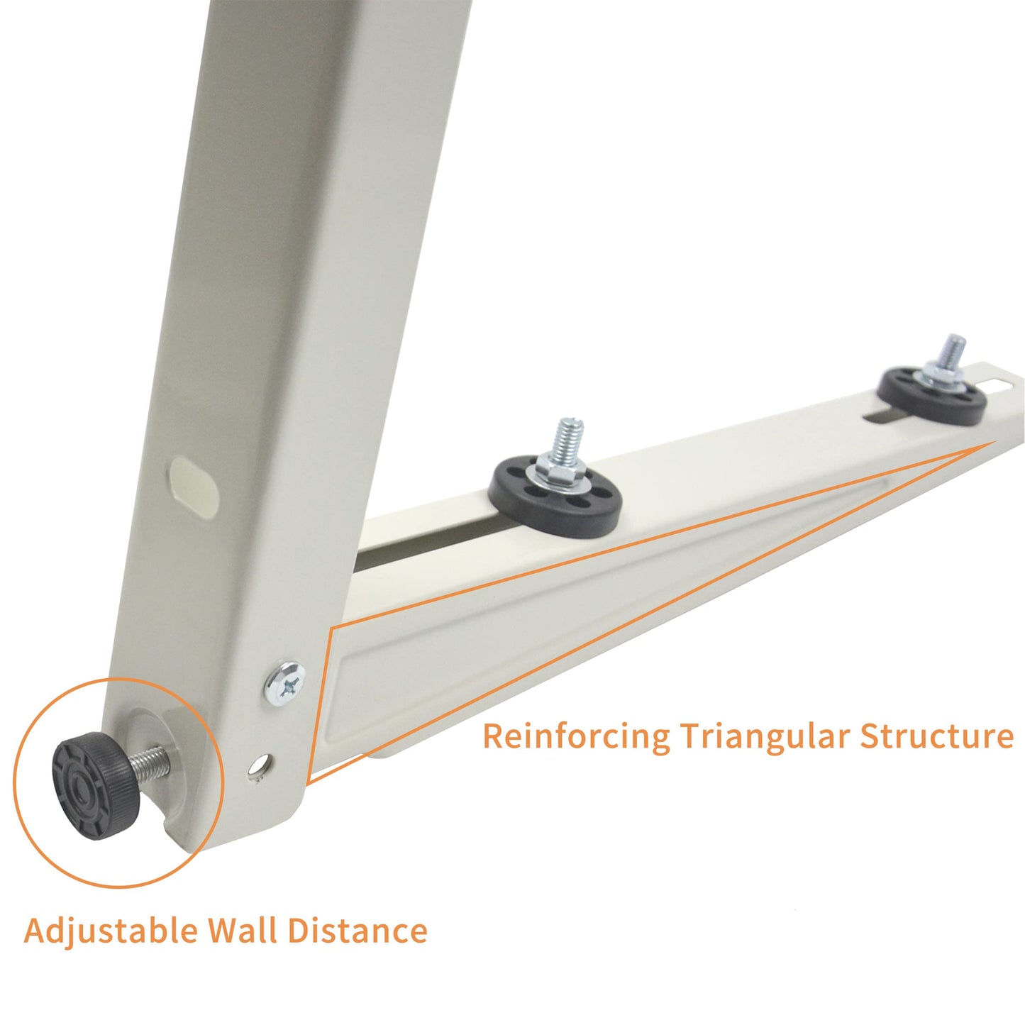 Outdoor Wall Mounting Bracket for Ductless Mini Split Air Conditioner Heat Pump Systems, Universal, 9000-36000 Btu Condenser