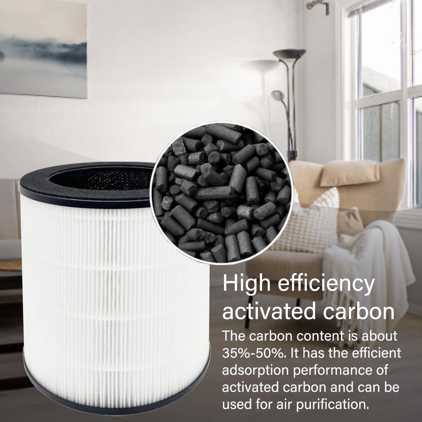 2 Pack AP-T200FL Replacement Filter for HoMedics AP-T200 AP-T2503 Smart Air Purifier, 3-in-1, H13 True HEPA with Activated Carbon and Pre-Filter