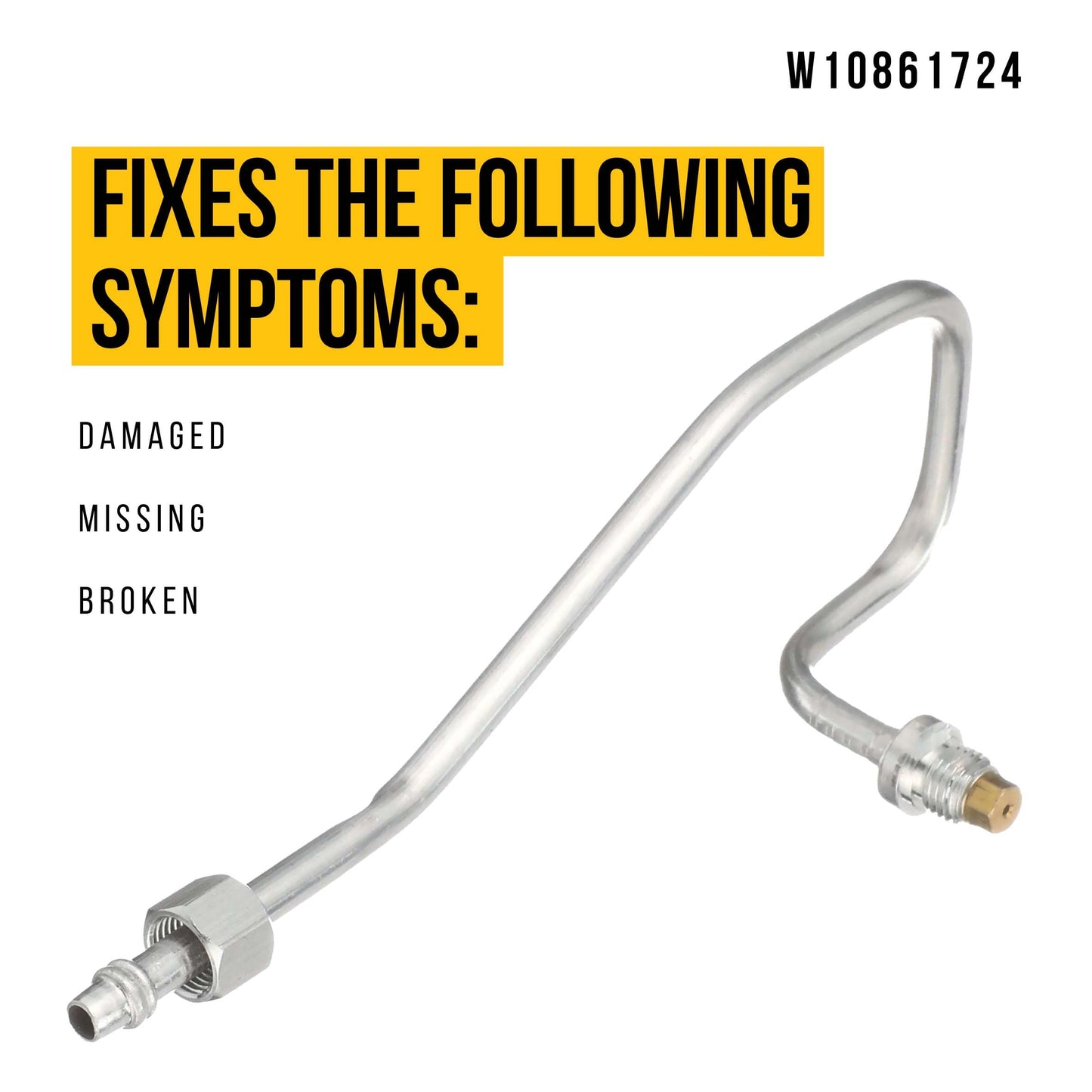 PartsBroz W10861724 Venturi Burner Tube - Compatible With Whirlpool Amana Range - Replaces AP5999421 PS11731644 4382294 W10512771 Ultra Durable Replacement Repair Parts