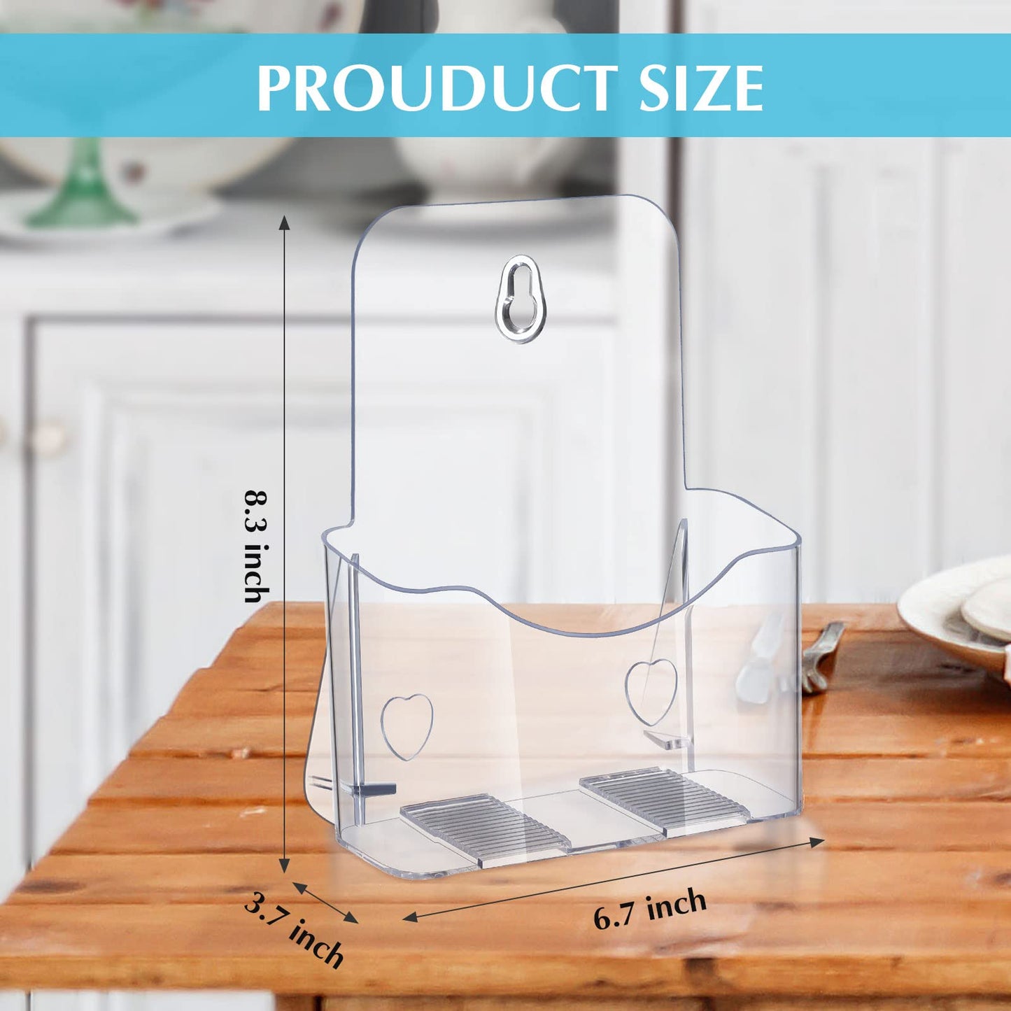 Chinco 10 Pack 6x8 Inch Acrylic Brochure Holders Bulk Commercial Menu Stands, Wall Mountable Display for School, Restaurants, Wedding, Literature, Pamphlets, Flyers and Trifold Documents