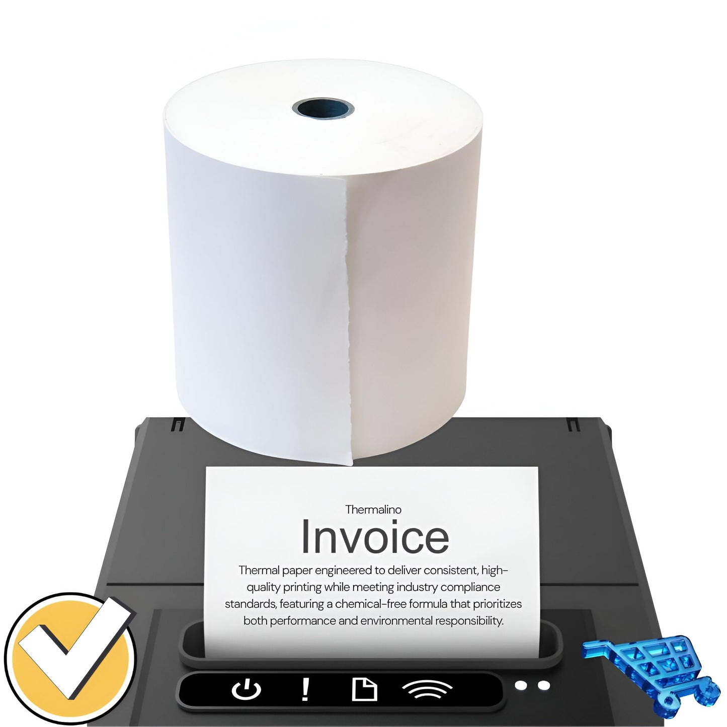 (20 Rolls) 3 1/8' Premium Thermal Paper Rolls BPA-Free 80mm Thermal Receipt Paper for POS Systems, Clover, Square Terminal, Epson, Star TSP100lI, Debit/Credit Card Machines, Cash Registers