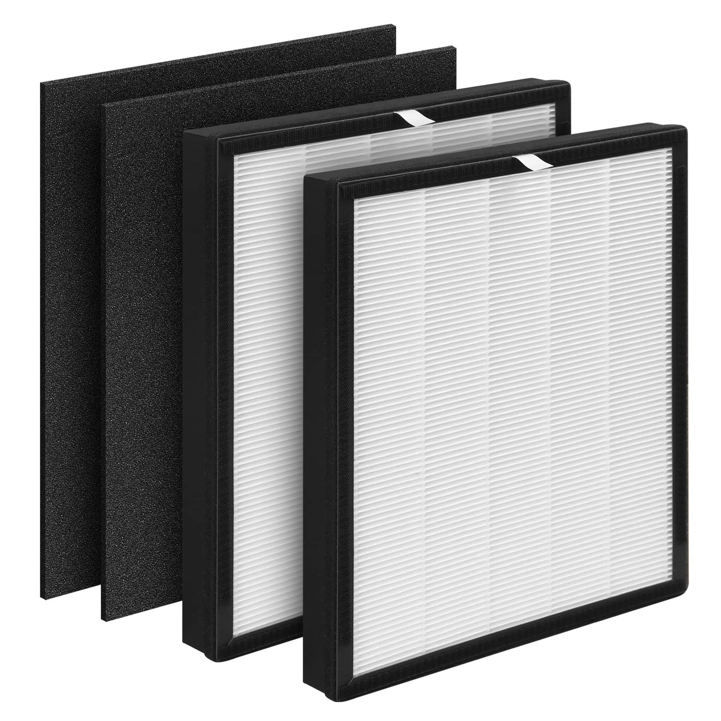 GoKBNY 2-Pack Aerio-300 Replacement Filter Compatible with Zigma Aerio-300 Purifier, 2 High-Efficiency Filters + 2 Carbon Pre-Filters