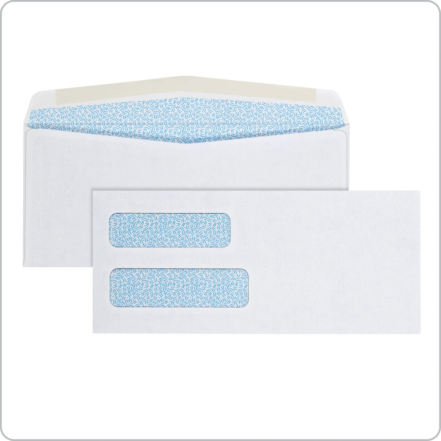 Columbian White Gummed 4 1/8 x 9 1/2 Inch Double-Window Business Envelopes 500 Count (CO133)