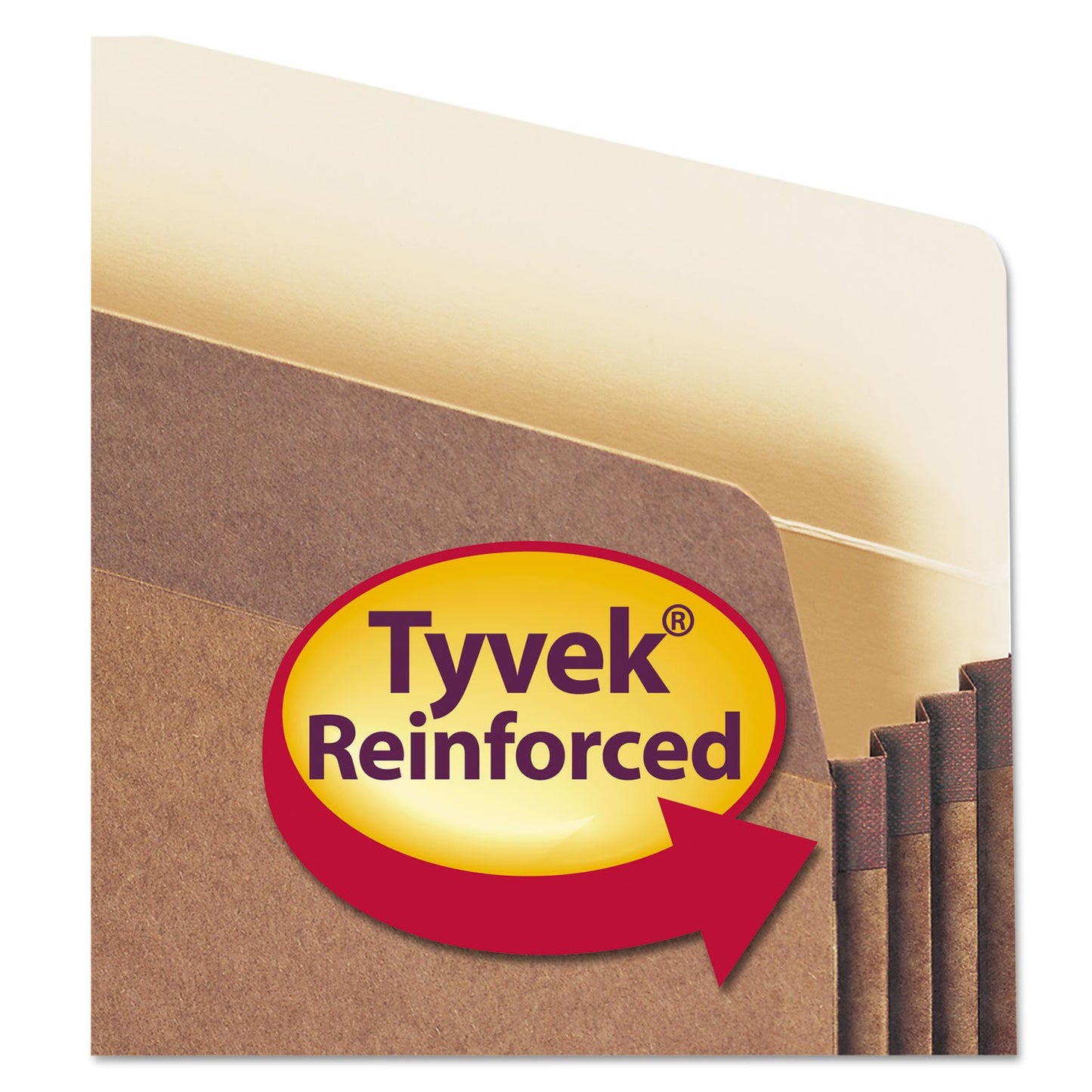 Smead File Pocket, Straight-Cut Tab, 3-1/2" Expansion, Letter Size, Redrope, 25 per Box (73224)