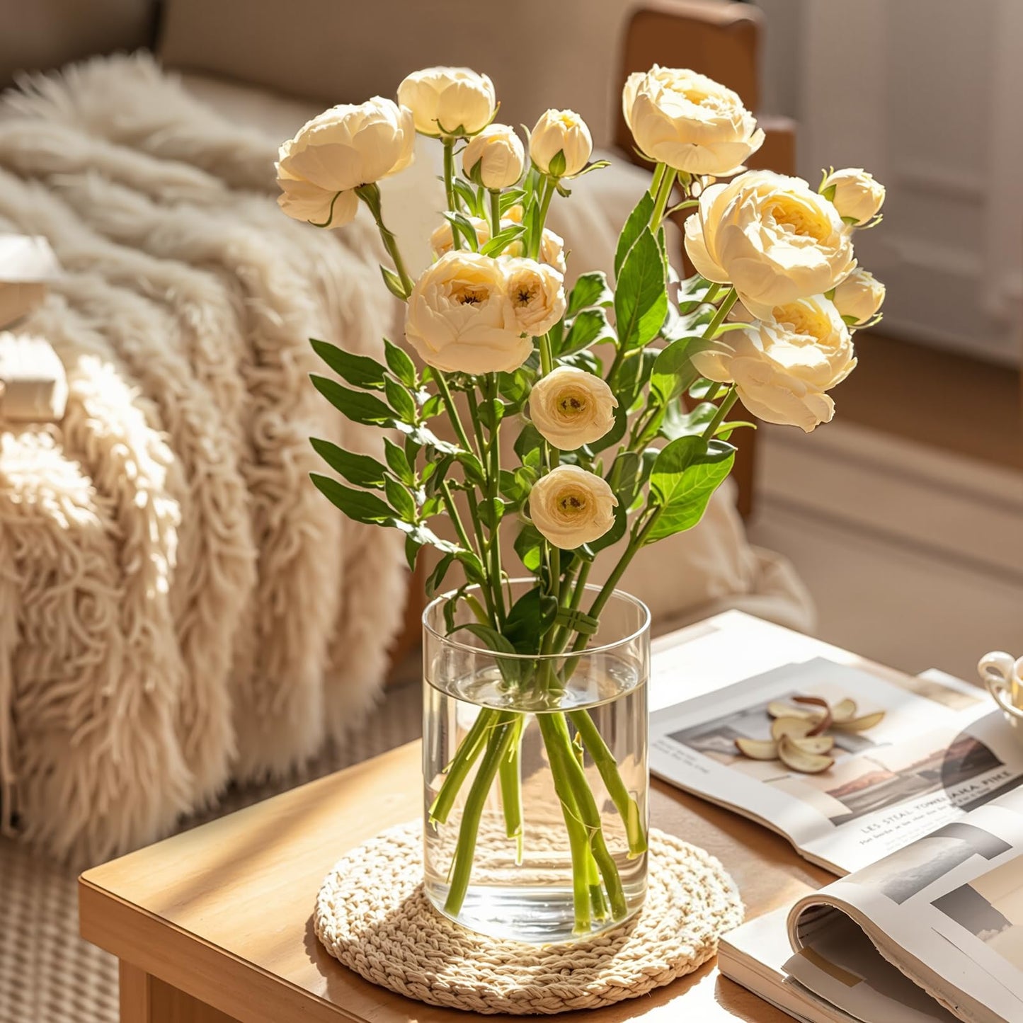 5 Inch Small Glass Cylinder Vases for Centerpieces | 12pcs Clear Flower Vase for Wedding Decorations, Floating Candle Vases in Bulk, Hurricane Candle Holders for Table, Home Décor