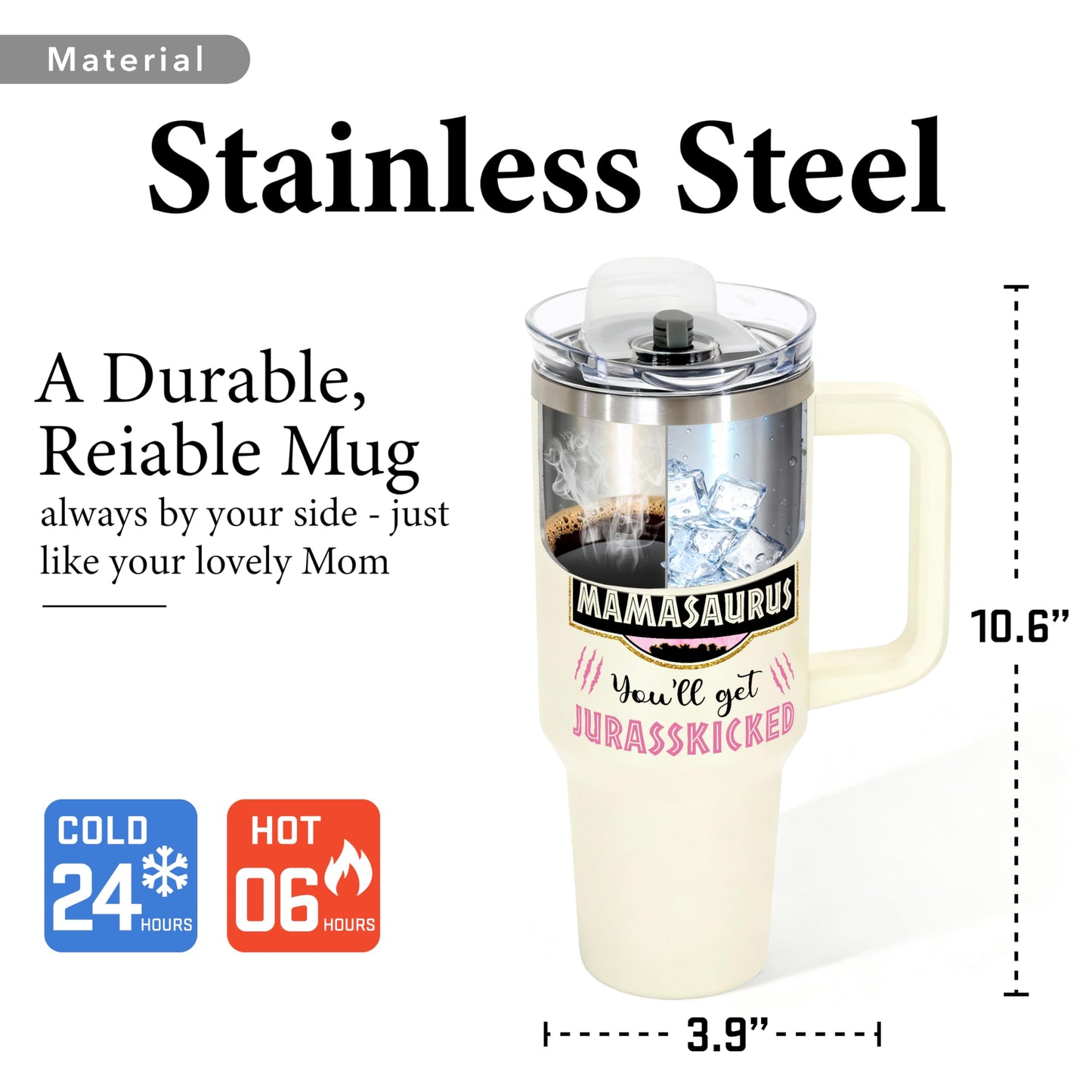 Gifts for Mom from Daughter, Son for Mothers Day, Christmas, Birthday - Birthday Gifts for Moms, Birthday Present for moms, Happy Birthdays Mom - Mother Tumbler 40Oz Stainless Steel Coffee Cup
