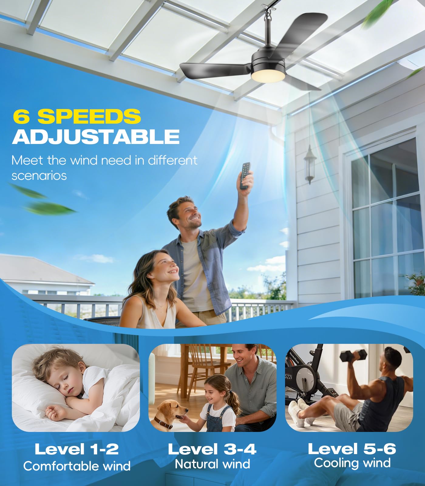 aetherlume 28 inch Plug-in Ceiling Fan Light with16.5ft long cord, Gazebo fan light Dimmable 3CCT LED,Reversible,Portable Hook Design for Bedroom Garage Tent Porch Kitchen patio