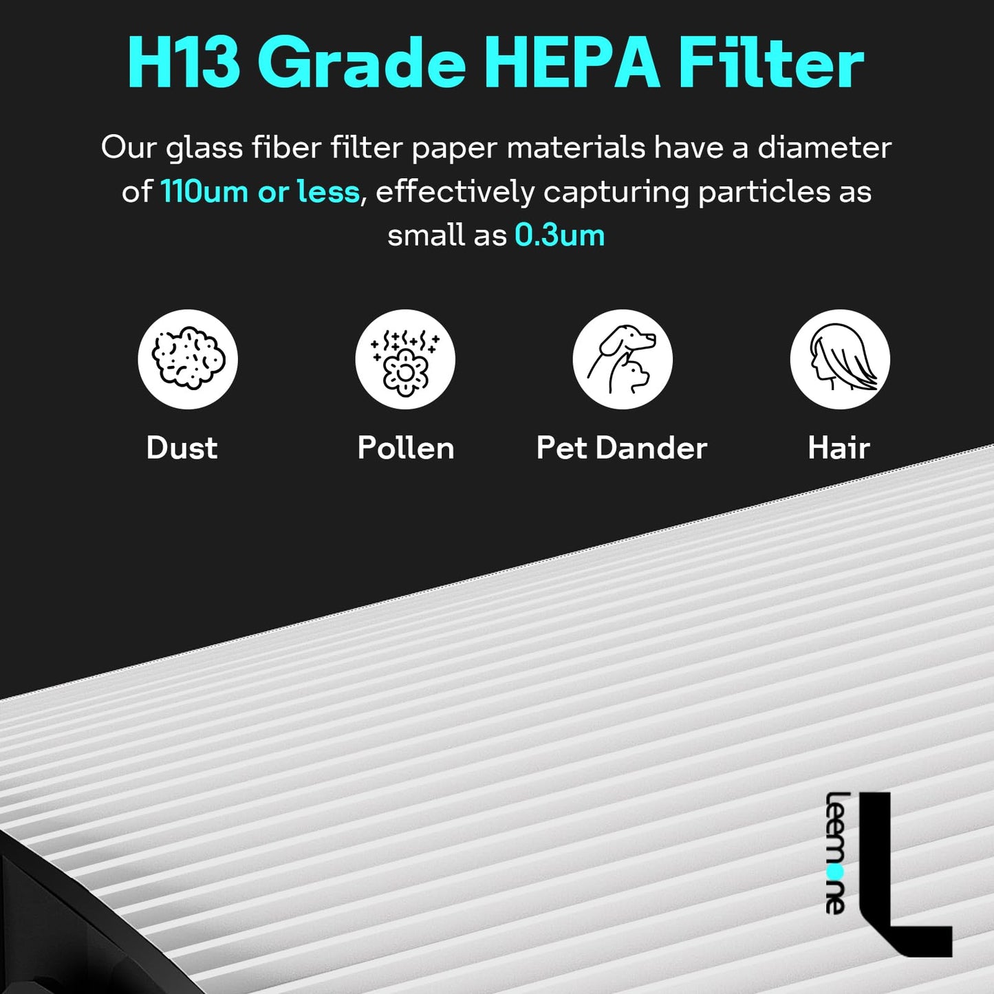 Leemone 360° Combi 2 in 1 HEPA+Carbon Replacement Filter Compatible with Dyson HP1 TP06 HP06 PH02 PH01 PH03 PH04 HP09 TP09 HP07 TP07 TP10 HP10, H13 Grade True HEPA Replacement Filter