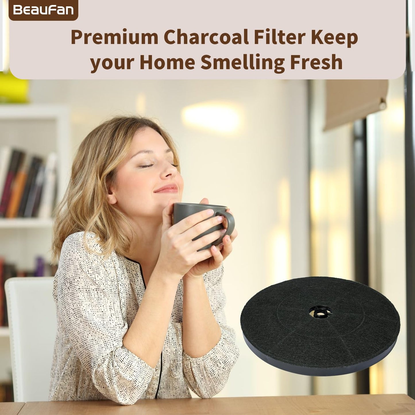 Beaufan 4 ‎WRHF004S2 Carbon Charcoal Filters Compatible with Winflo 30 In. Convertible Under Cabinet Ductless/Stainless Steel Glass Island Range Hood