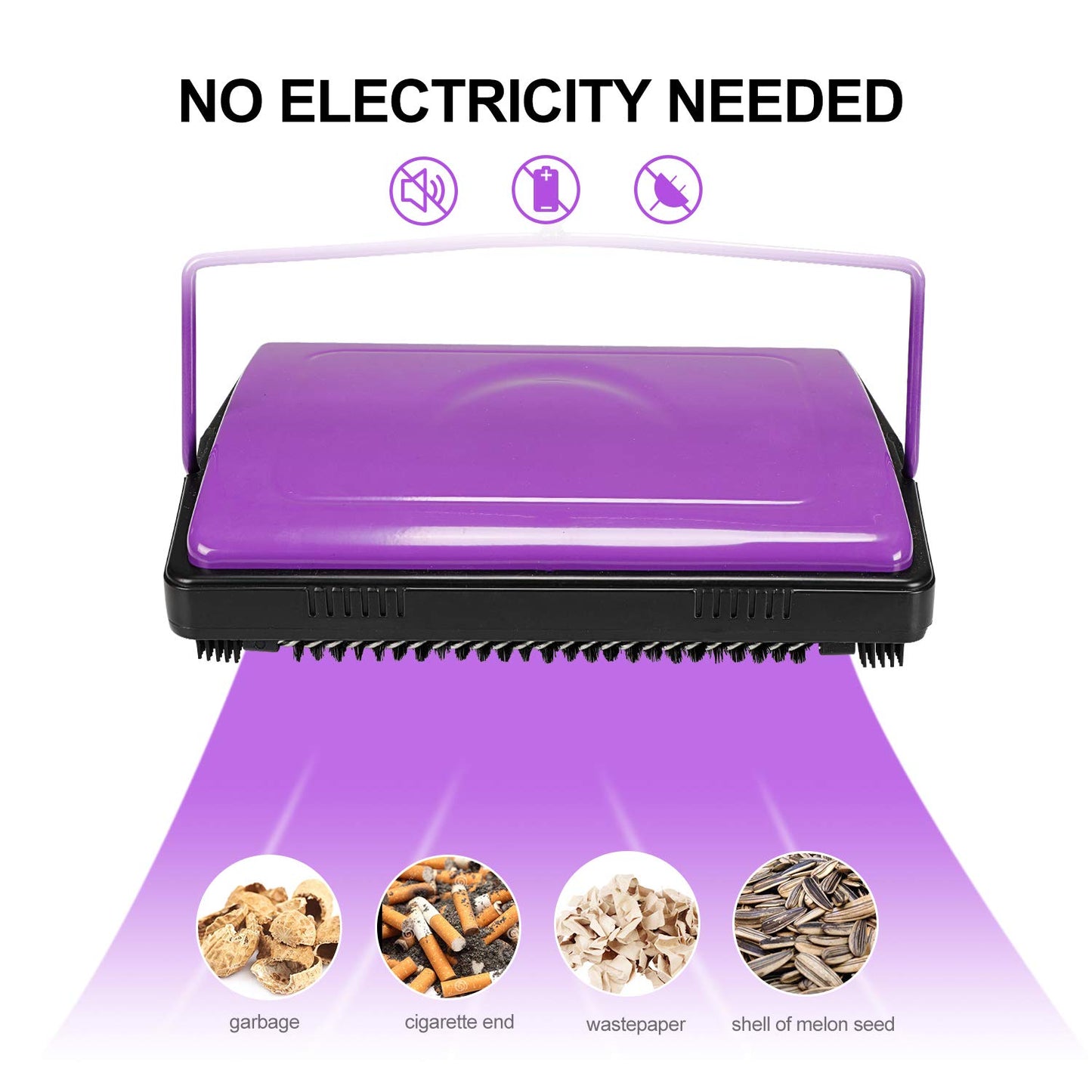Yocada Carpet Sweeper Cleaner for Home Office Low&Undercoat Carpets Rugs Pet Hair Dust Scraps Paper Small Rubbish Cleaning with a Brush
