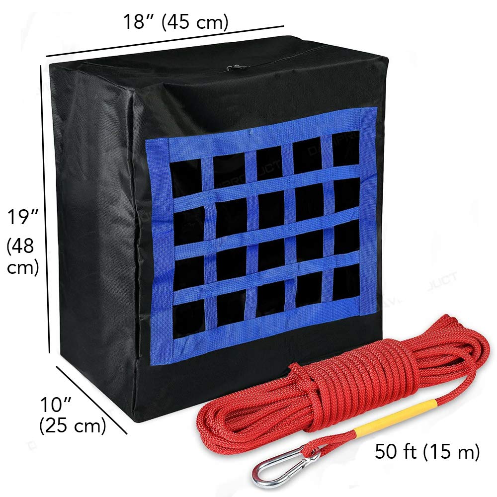 ISOP Fire Evacuation Device for Pets up to 55 Pounds - Compact Safety Equipment - Rope 50 Feet Incl. - Emergency Survival Kit for Animals (Medium 19"x18"x10") Pet Rescue Bag for Dogs & Cats