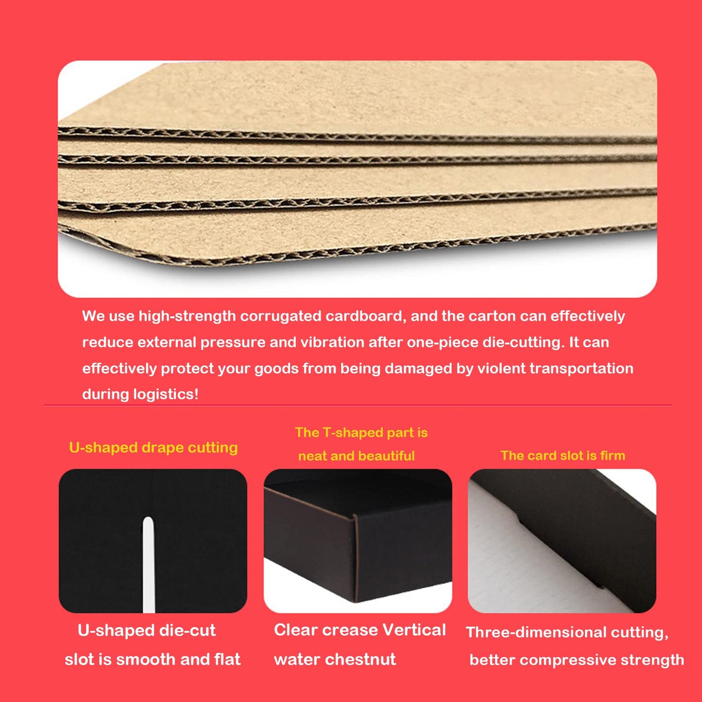Brown Shipping Packaging MEIANJU L10.5xW6.3xH2 inch Hard Corrugated Cardboard Shipping Boxs Gift Wrap Box for Bridesmaid,Anniversary