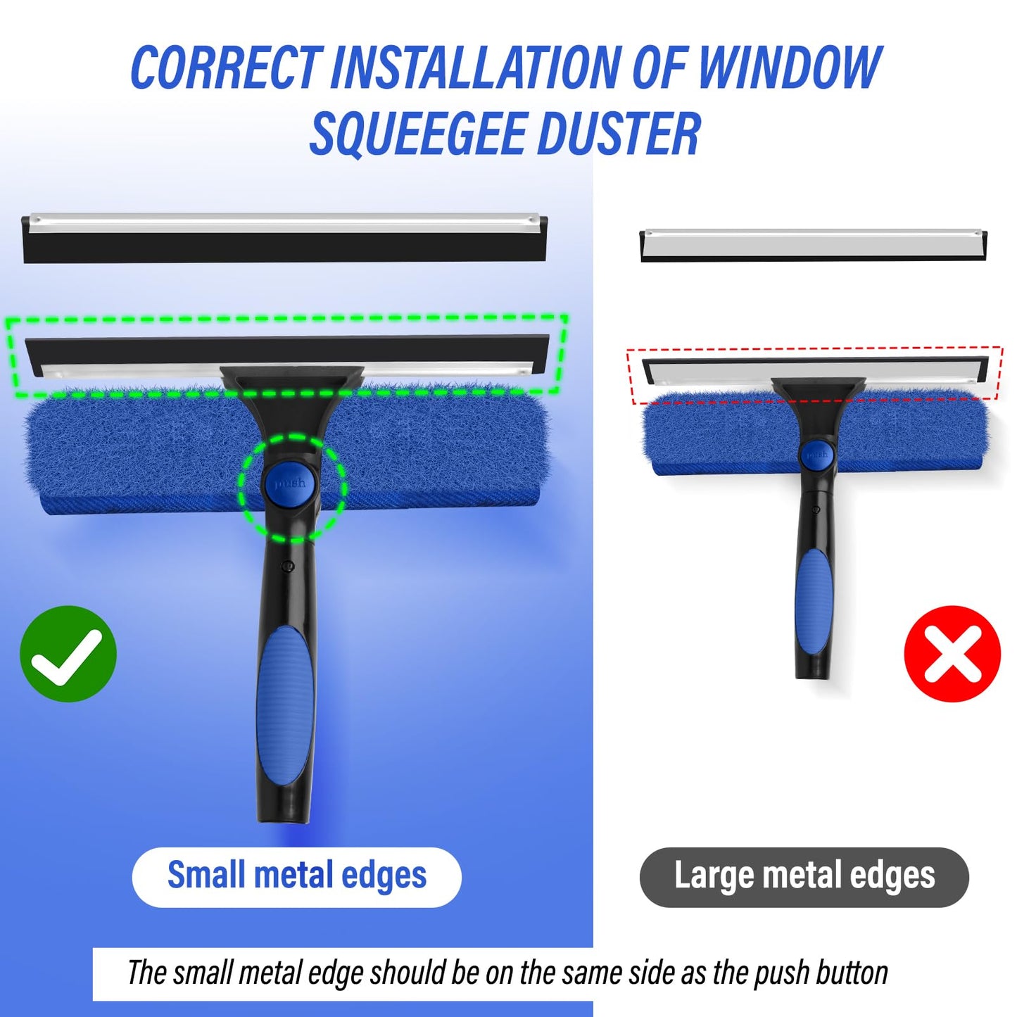 26FT High Window Washing Kit with Extension Pole, 2 in 1 Window Cleaning Squeegee Kit, Cobweb Duster with 5-20FT Telescoping Pole, High Reach Duster Kit for Outdoor, Indoor and Solar Panel Cleaning