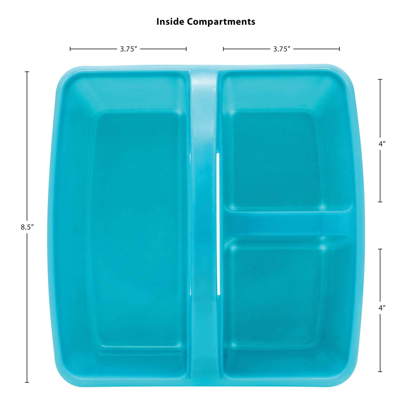 Teacher Created Resources Teal Portable Plastic Storage Caddy 6-Pack for Classrooms, Kids Room, and Office Organization, 3 Compartment