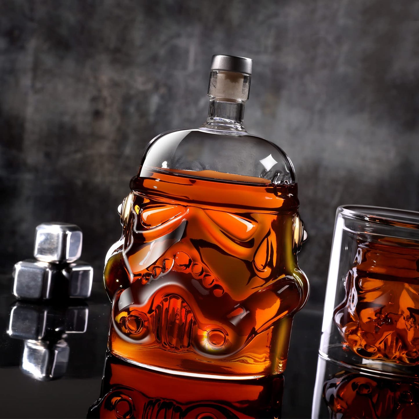 Whiskey Decanter Set, Whiskey Decanter with 2 Glasses, Decanter Set for Men Scotch Bourbon Vodka, Bosses Day Gifts for Men Dad Husband Boyfriend
