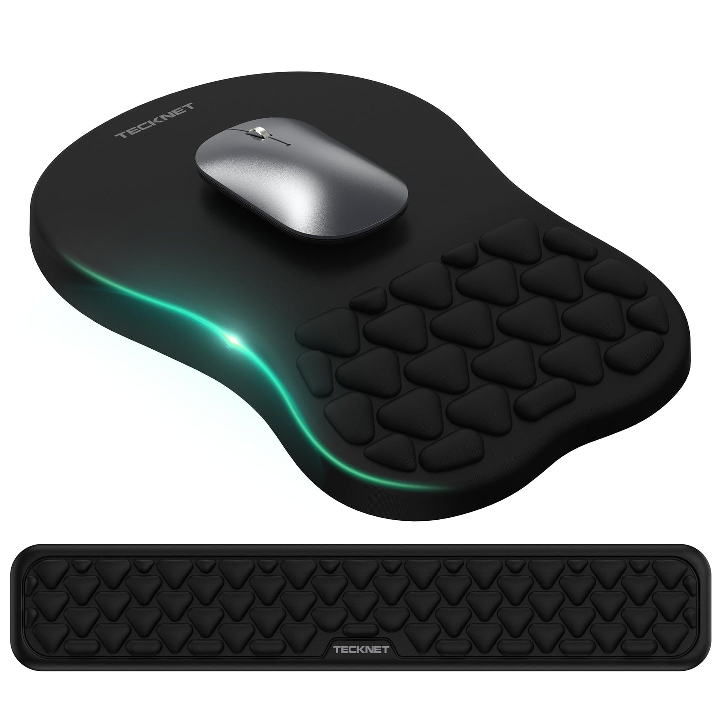 Ergonomic Mouse Pad with Wrist Rest,Keyboard Pad and Mousepad with Wrist Support,Massage Design Effectively Relieves Carpal Tunnel Syndrome Suitable for Computers and Laptops