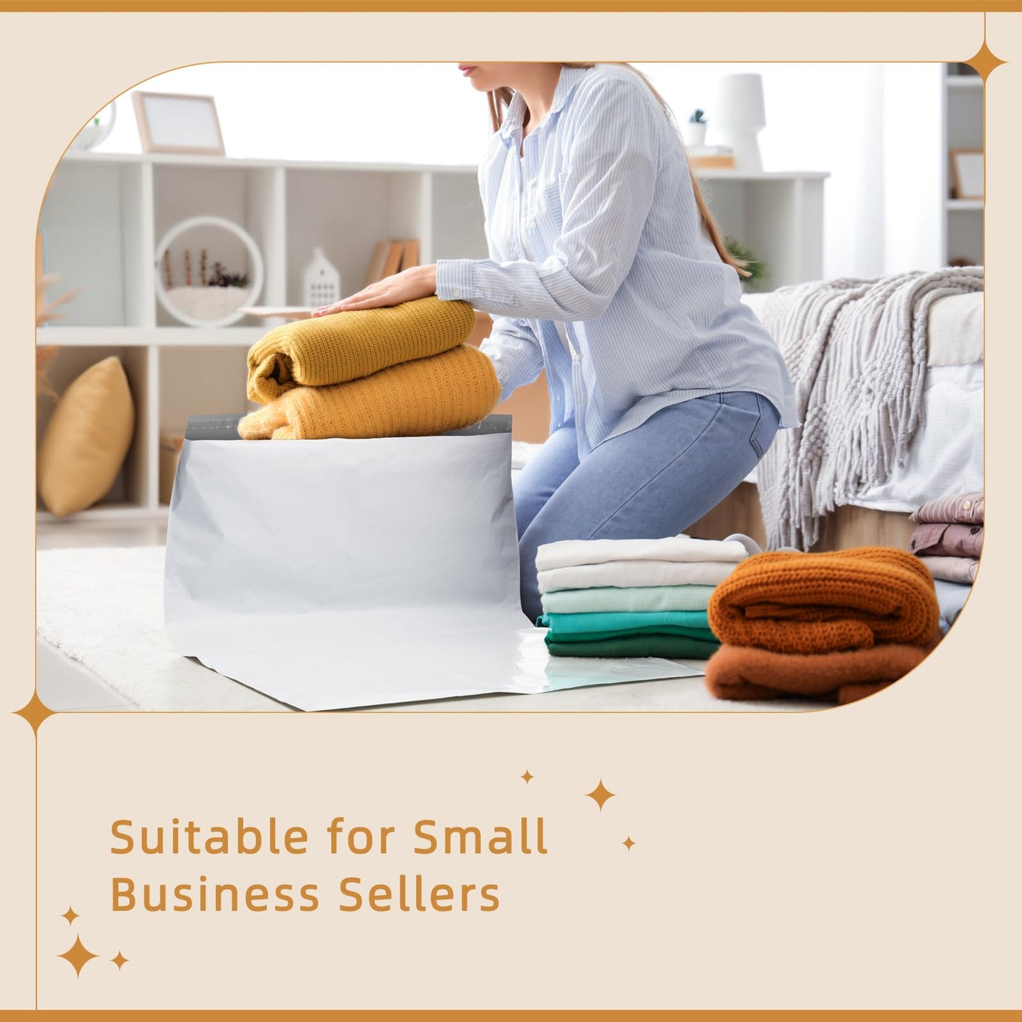 Fuxury Extra Large Poly Mailers 24x36" 50 Pcs, 2.5mil Bulk Heavy Duty Shipping Bags for Clothing,Strong Adhesive Shipping Envelopes for Small Business Supplier,XL Jumbo Poly Mailing Envelopes White