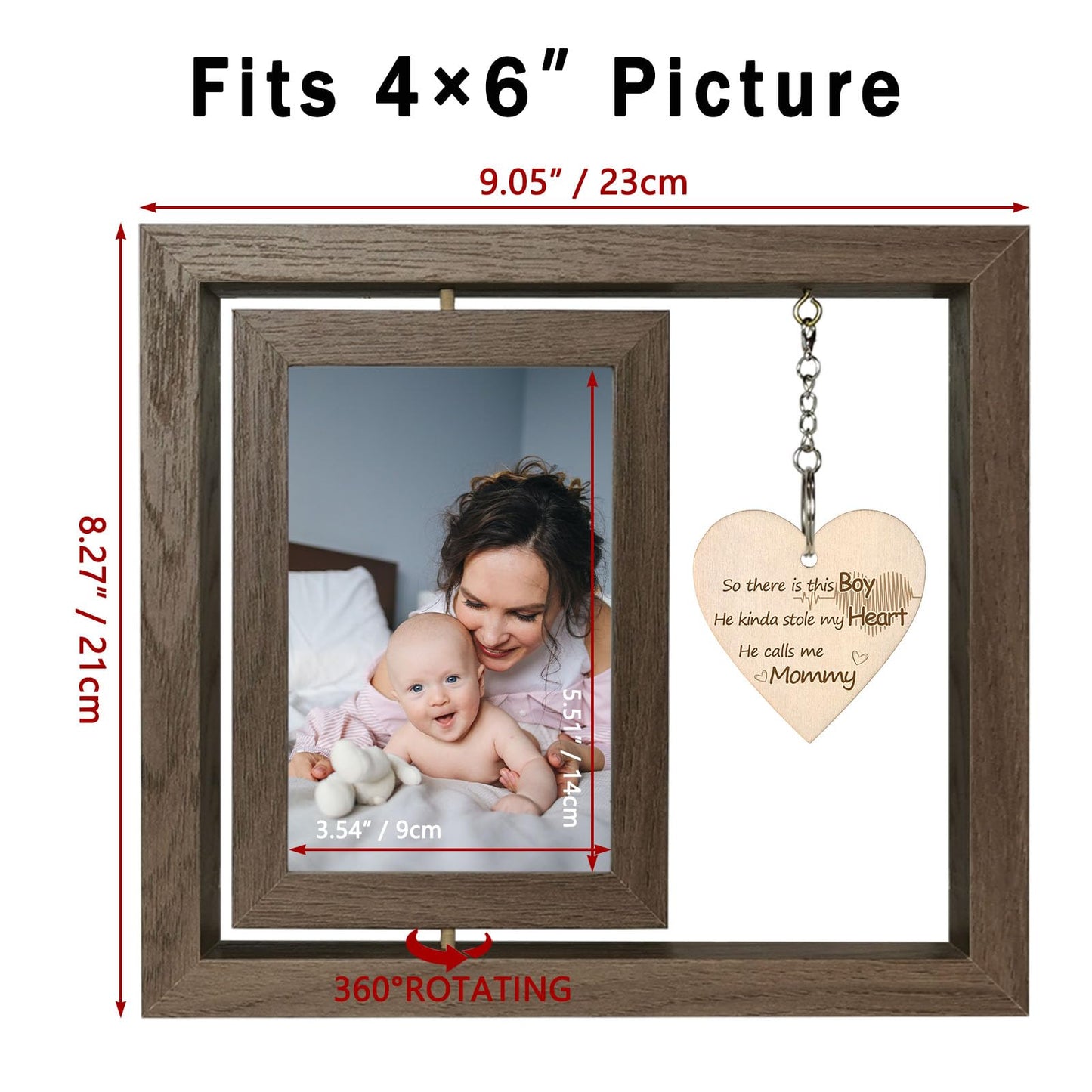EYITUPC So There is This Boy He Calls Me Mommy Picture Frame Mother and Son Gifts New Mom Gifts, Display Two 4x6