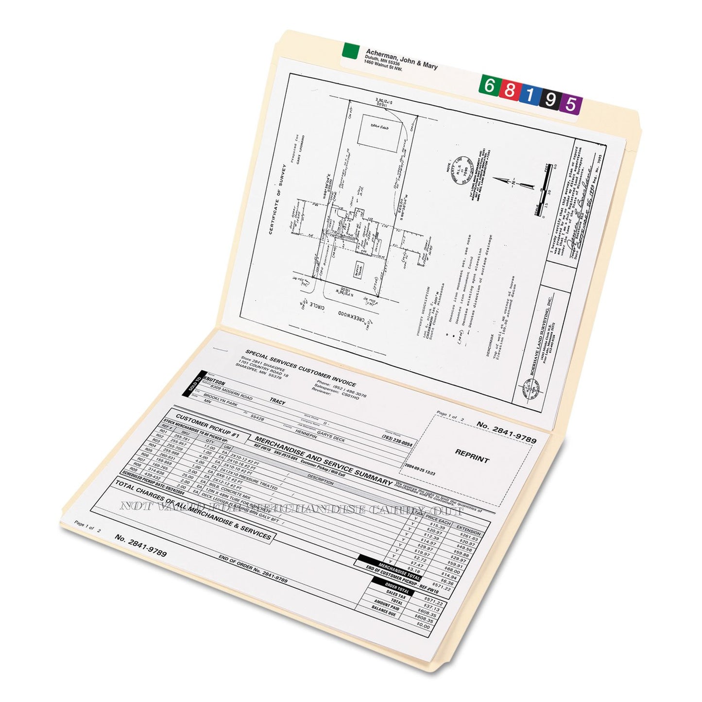 Smead File Folder, Reinforced Straight-Cut Tab (Not Undercut), Letter Size, Manila, 100 per Box (10310)