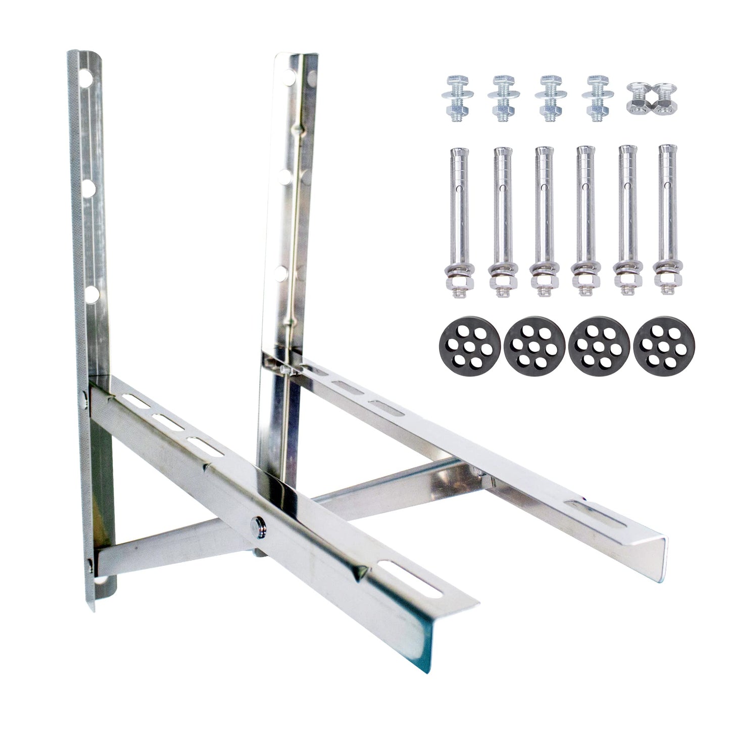 Wall Mounting Bracket for 9000-36000 BTU Condenser，Ac Support Brackets Rust Free Stainless Steel for Mini Split Air Conditioner Heat Pump Systems. (Large（9000-36000BTU）)