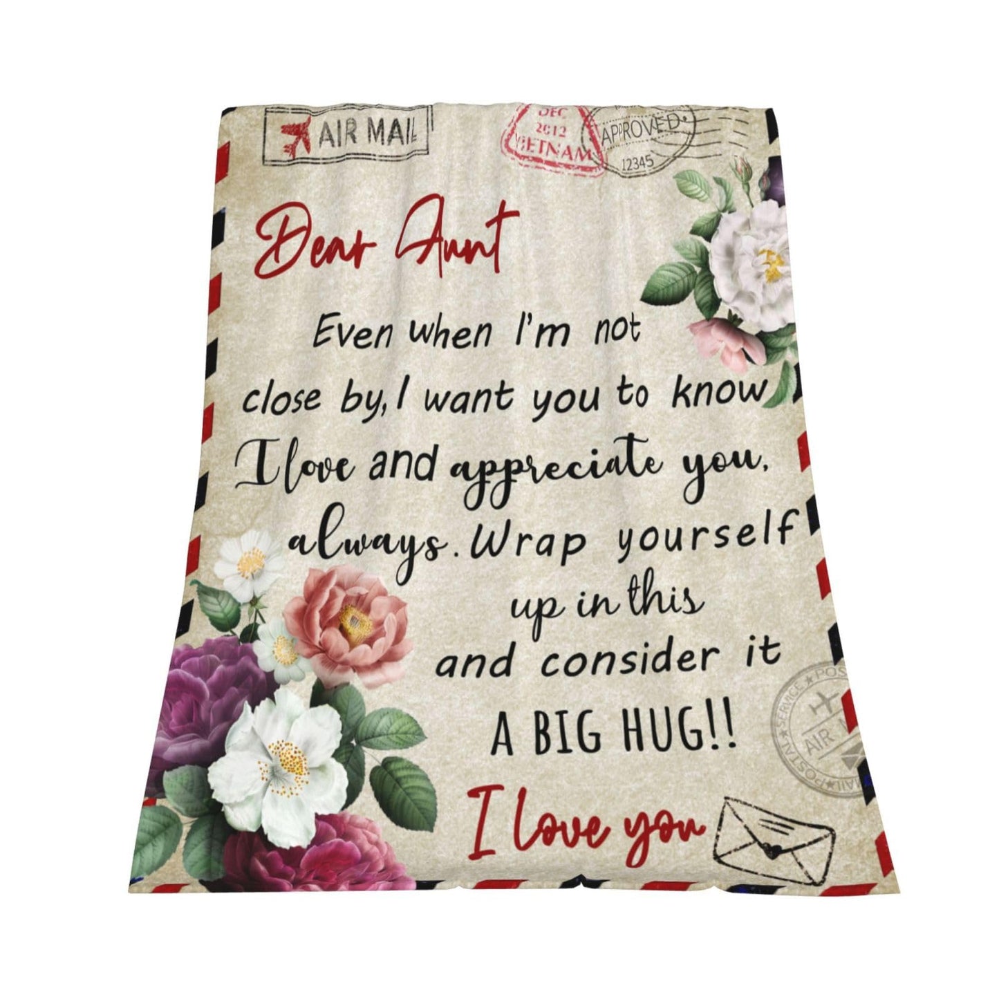 GWLCGFY Aunt Gifts Blanket, Best Aunt Ever Gifts, for Aunts from Niece/Nephew, 60"x50" Throw Blanket