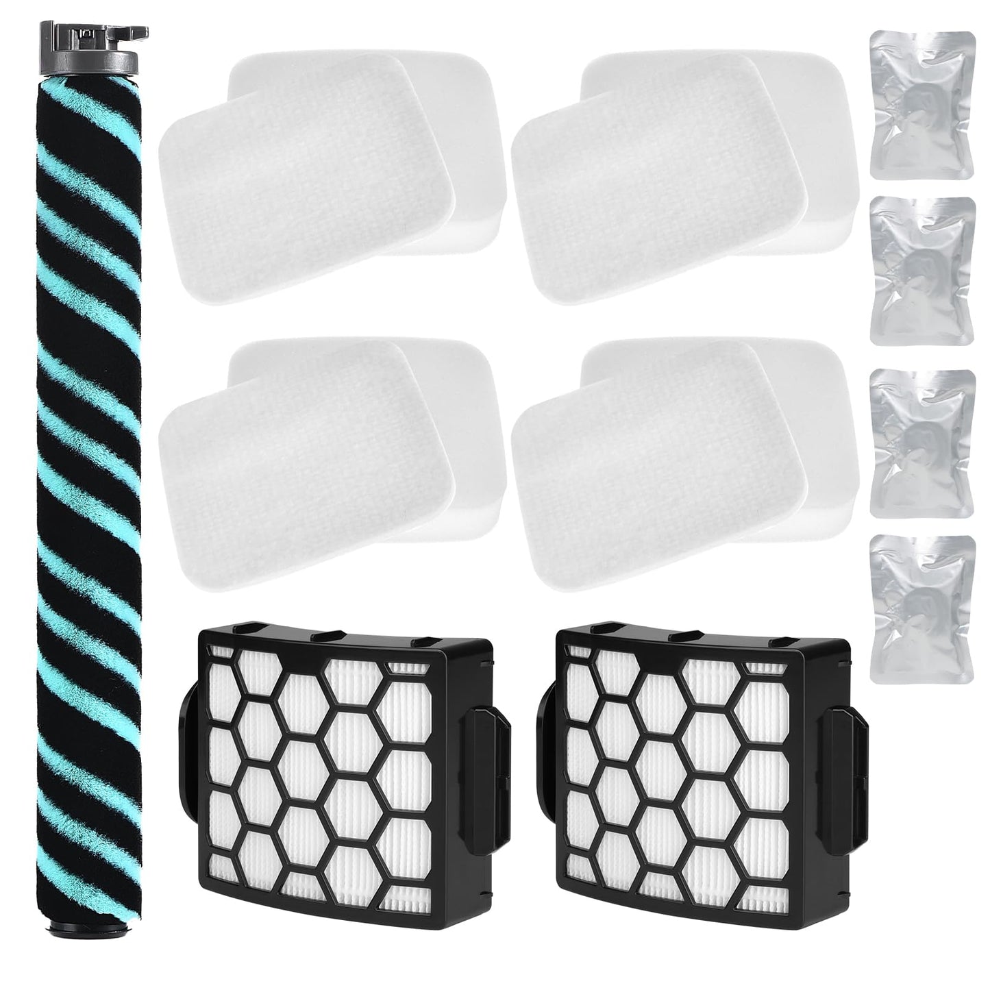Aymthgt LA802 Brush Roller and Filter Set for shark LA802 Detect Pro Lift-Away Duo Clean Vacuum, 1 Brush Roller + 2 Filter + 4 Foam Felt Filters + 4 Odor Neutralizer Cartridges, Parts XFFK320 XHF320