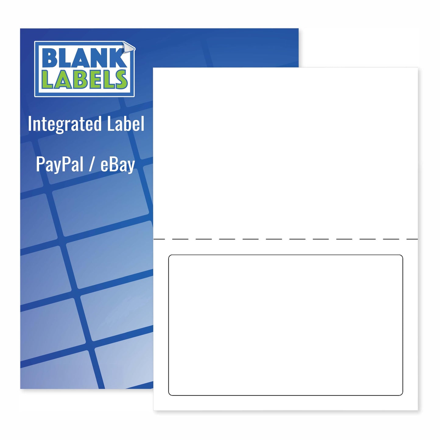 Blank Labels Integrated Shipping Labels with Paper Receipts – 8.5" x 11", Permanent Adhesive, Inkjet & Laser Compatible, 250 Sheets (250 Labels), Made in USA