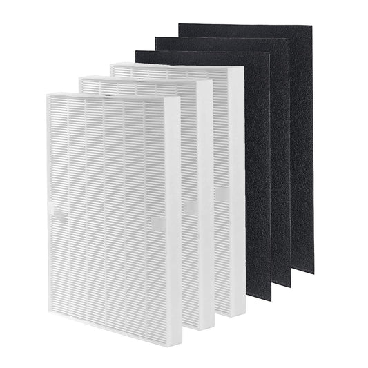 3 Pack 115115 Replacement Filter A Size 21 for Winix PlasmaWave Air Purifier C535 5300 5300-2 P300 6300, 6300-2,H13 True HEPA Filter with 3 Carbon Pre-Filters