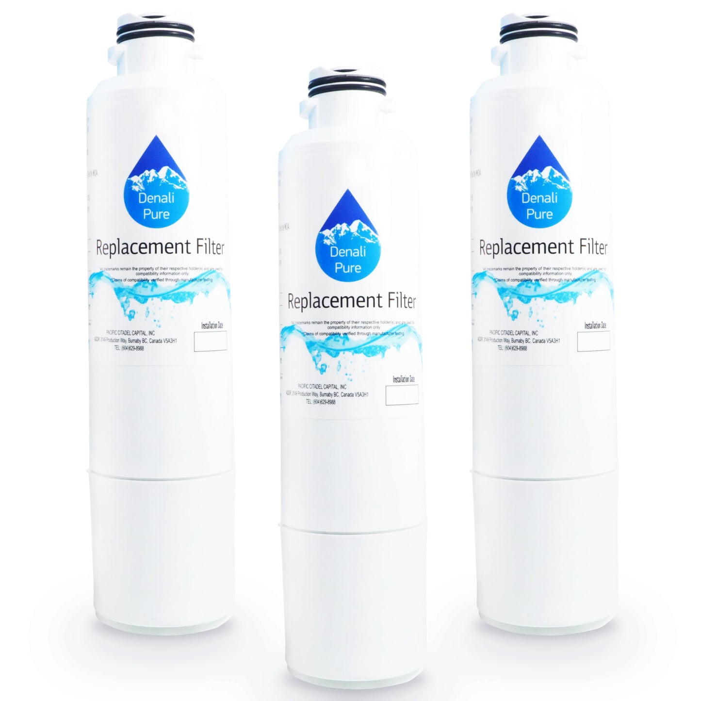 3-Pack Replacement for Samsung RF261BEAESR/AA-0001 Refrigerator Water Filter - Compatible with Samsung DA29-00020B, DA29-00020A, HAF-CIN Fridge Water Filter Cartridge