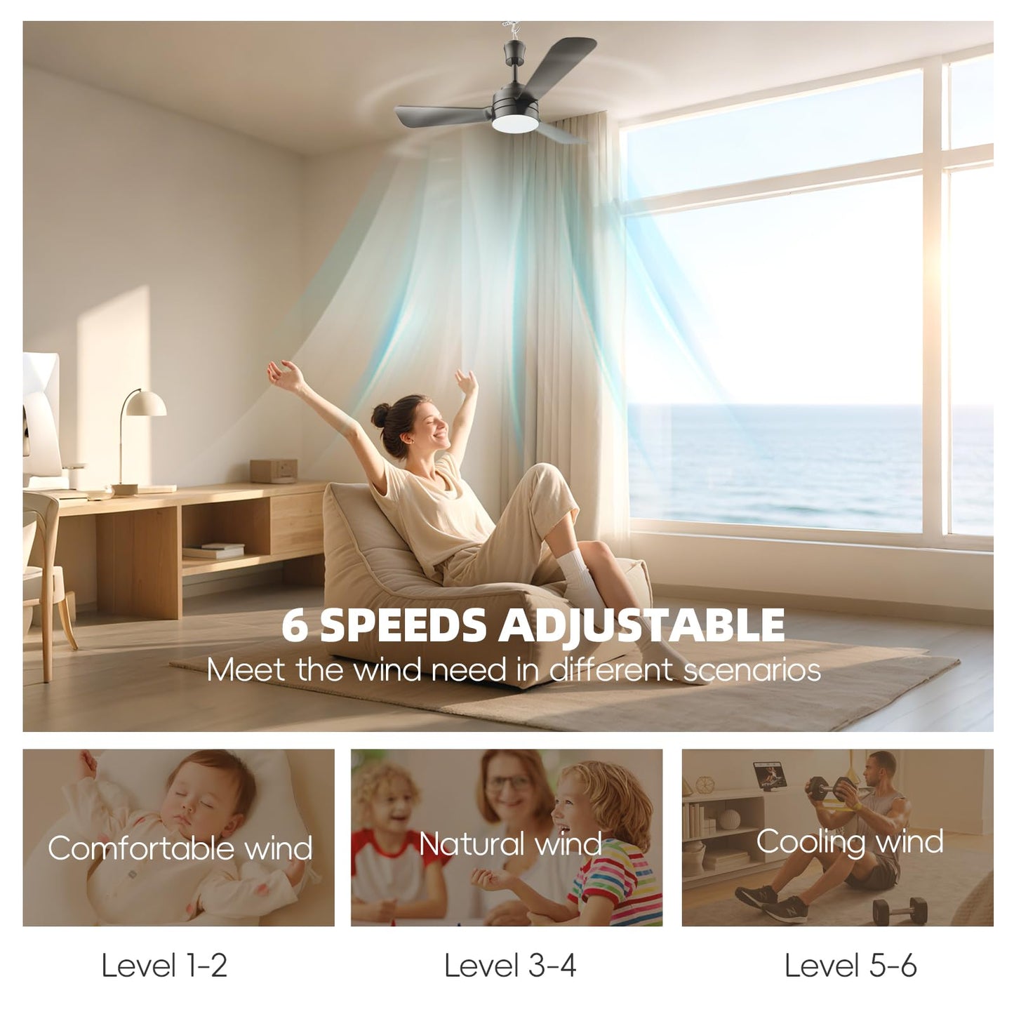 PBLALA 28" Gazebo Fan with Light,Plug in Ceiling Fan Light,Outdoor Ceiling Fan with Light,Hanging Fan with Hook,35W 3000-6500k,Remote/APP Control,Portable Fan Light for Patios,Porch