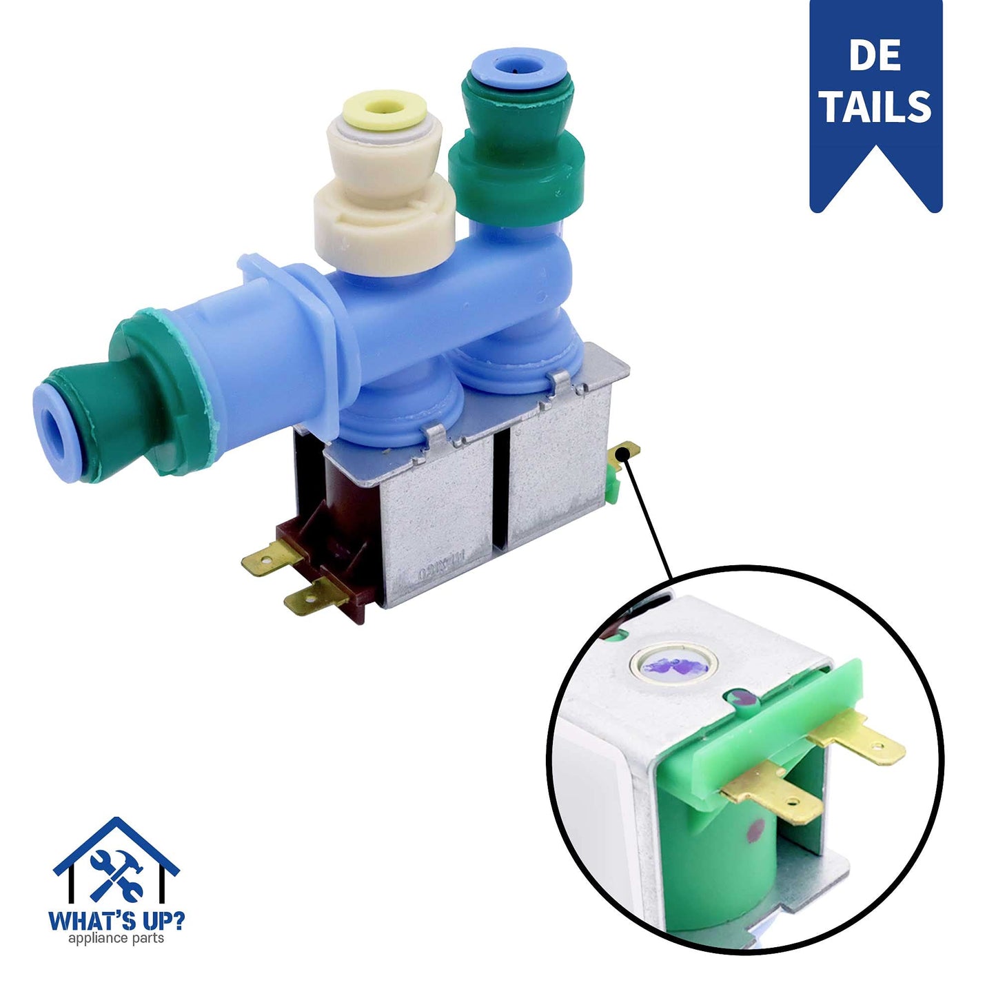 What's Up? W10312696 Washer Water Inlet Valve Replacement Part for Whirlpool Washers Replaces AP6019288 PS11752594