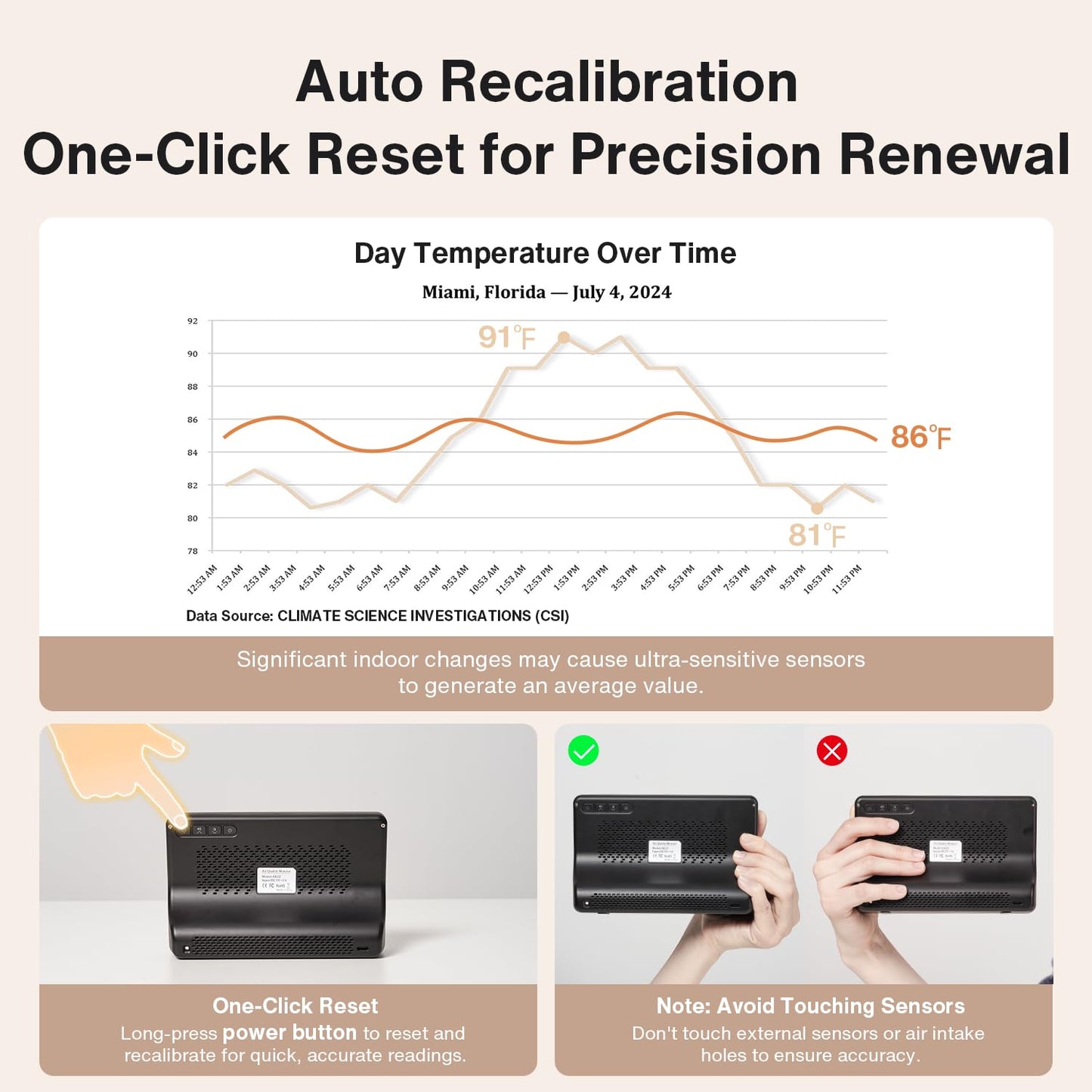 16 in 1 Air Quality Monitor Indoor 7" Display 9 AQI+7 AQI Alerts Air Quality Meter for CO2, TVOC, PM2.5, PM1.0, PM10, HCHO, Temperature, Humidity, AQI & Time, Air Detector Air Quality Tester for Home