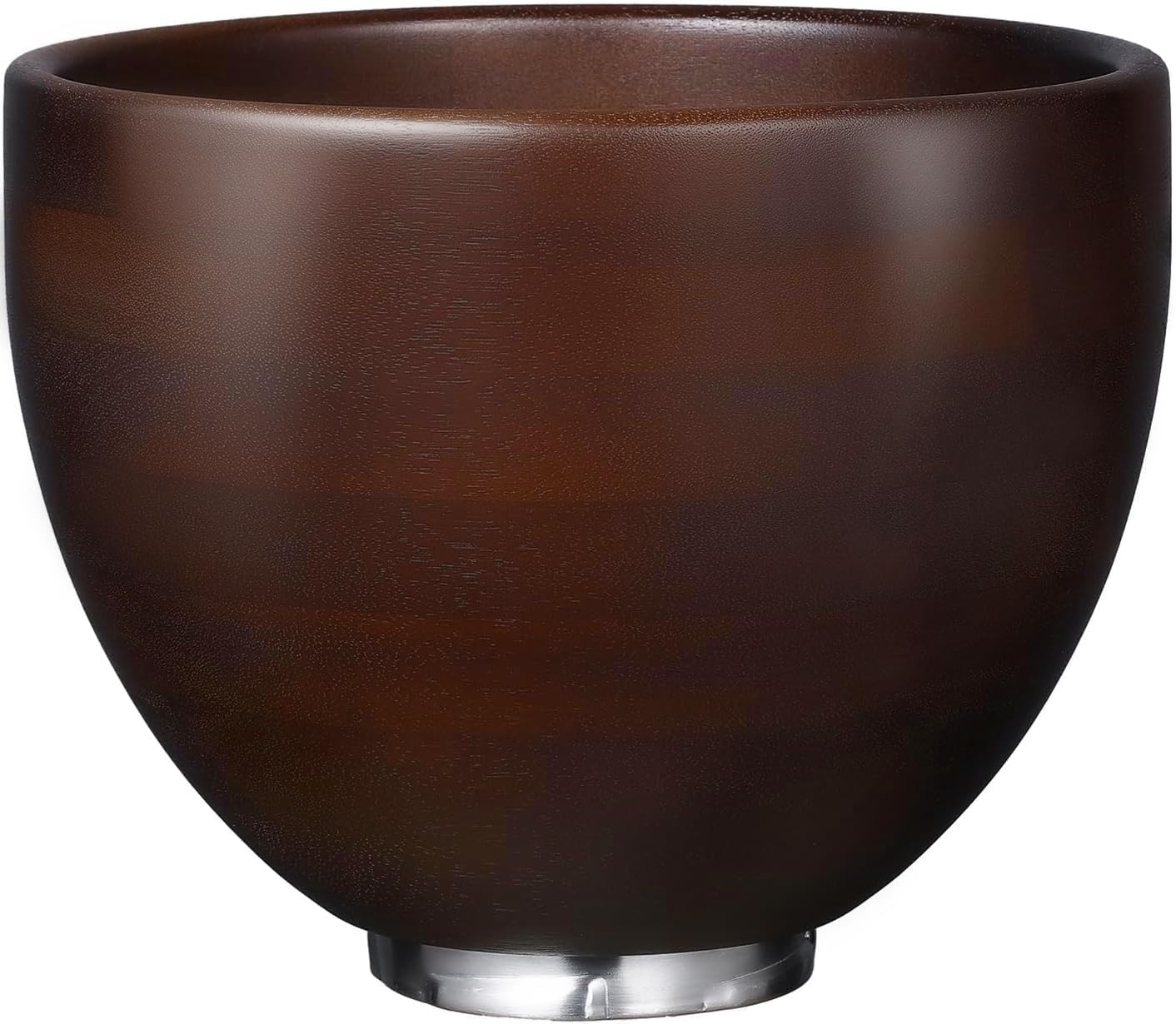 ULTICOR Premium Walnut Wood Mixing Bowl Compatible with KitchenAid 4.5 & 5 QT Tilt-Head Models – Natural True Walnut Wooden Bowl with Stainless Steel Locking Base | 5QT