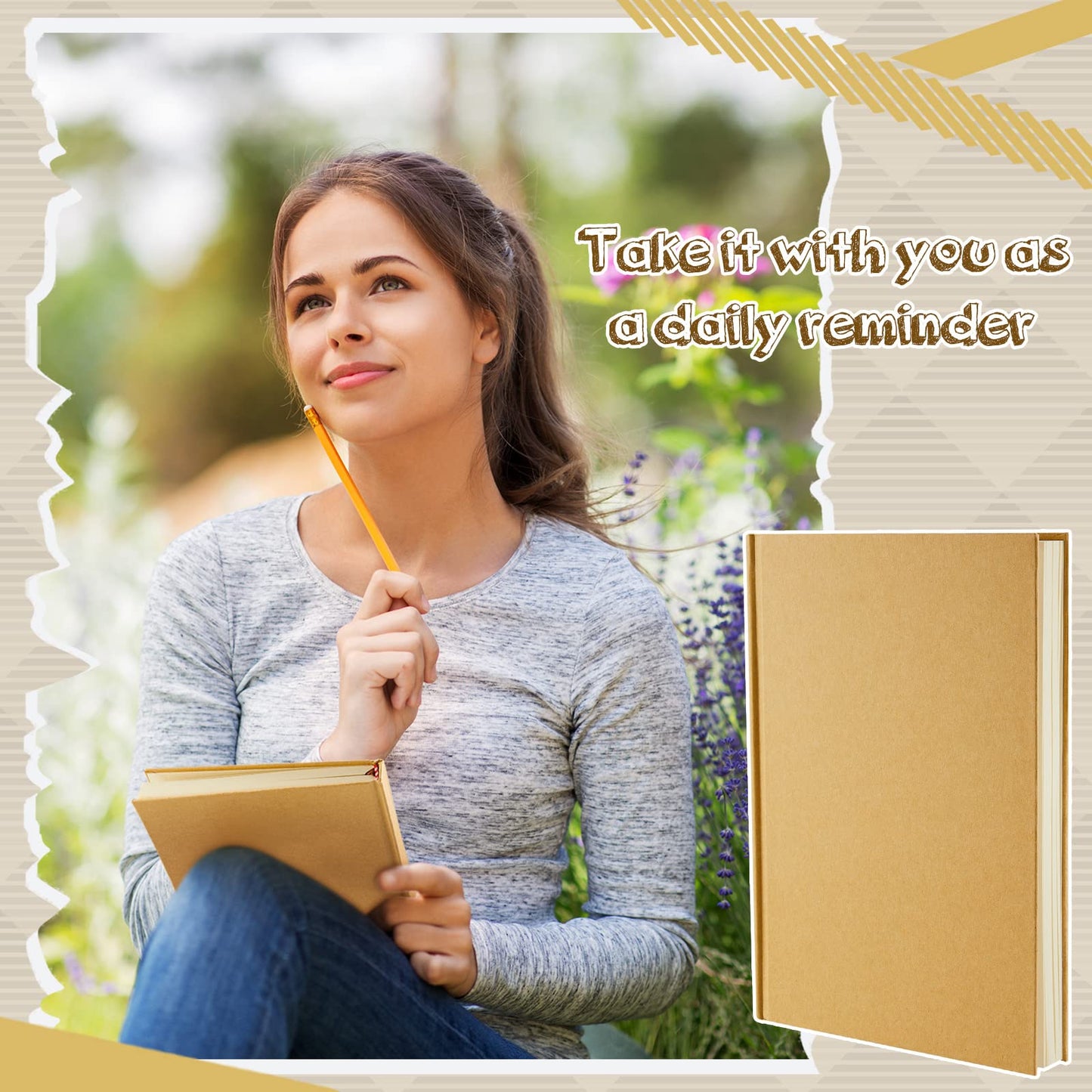 Henoyso 8 Pcs A5 Blank Notebooks Journals Bulk 100 Sheets/200 Pages Unlined Craft Notebooks Kraft Sketchbooks Hardcover for Writing Drawing for Gifts Students School Office, 8.3 x 5.7 in (Brown)